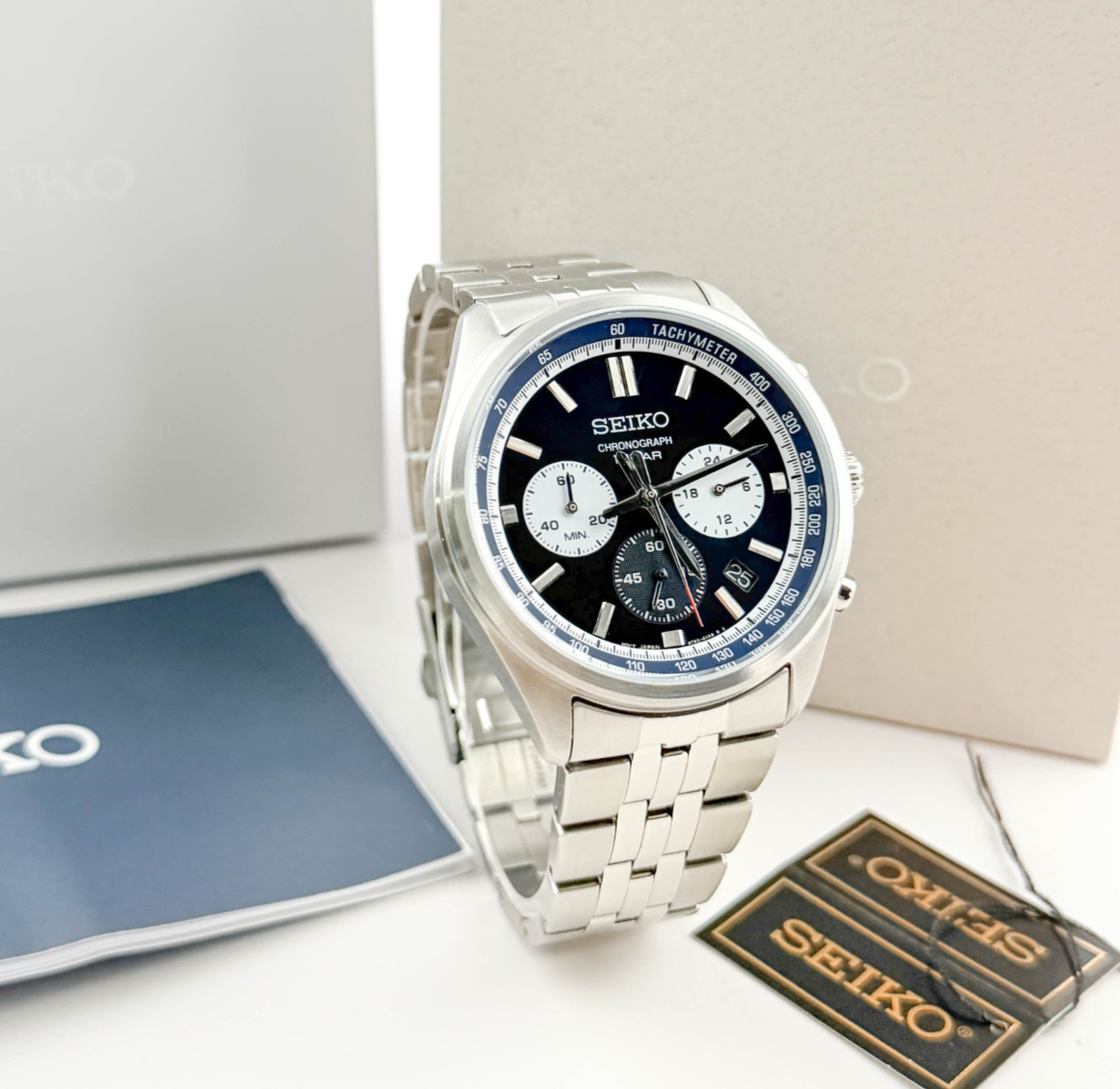 Seiko SSB427 Men’s Essentials Blue Dial Stainless Steel Quartz Watch 41.5mm