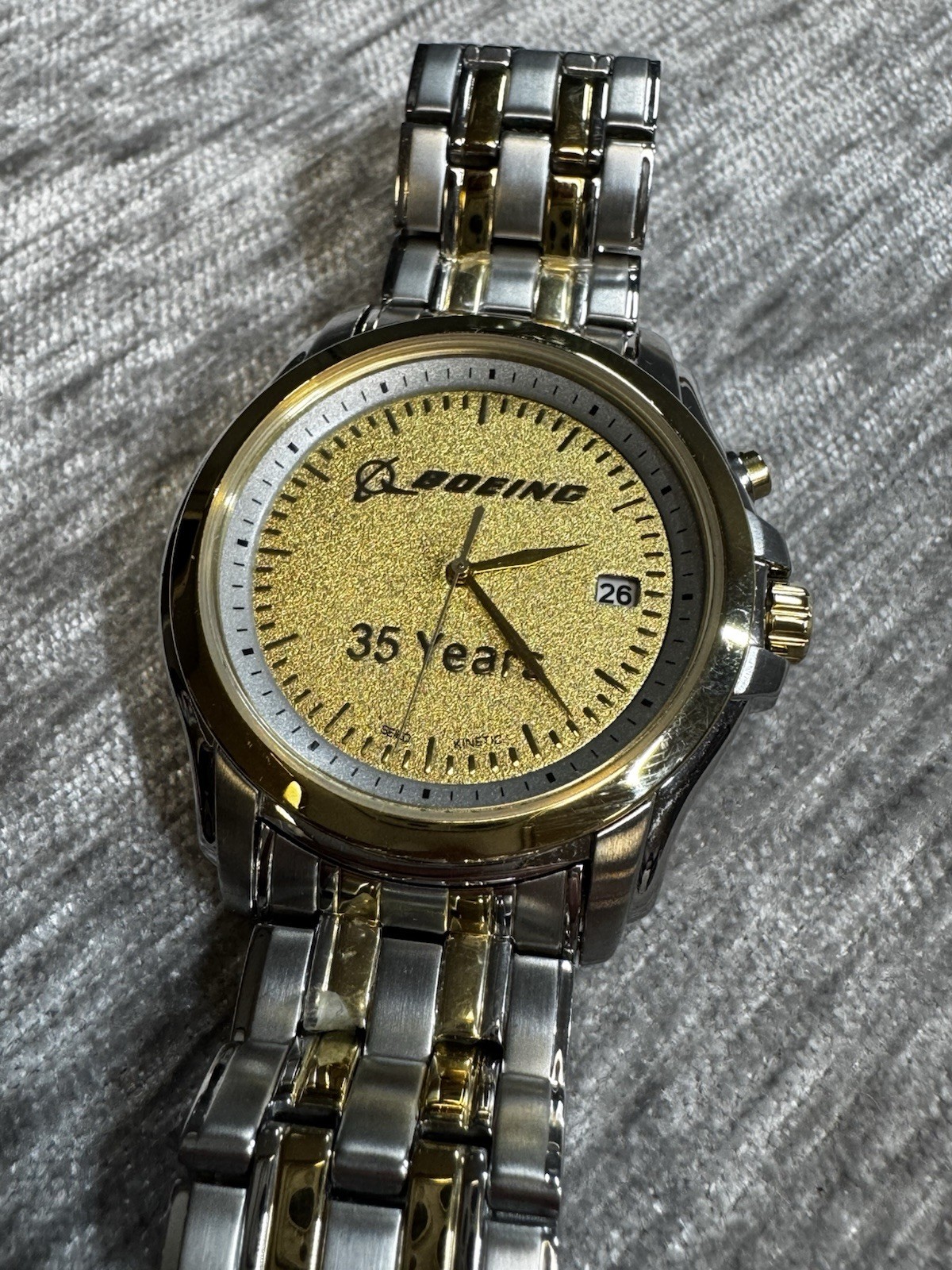 Seiko Kinetic Watch 5M62-0CJ0 Boeing Airplanes 35 Years Anniversary Retirement