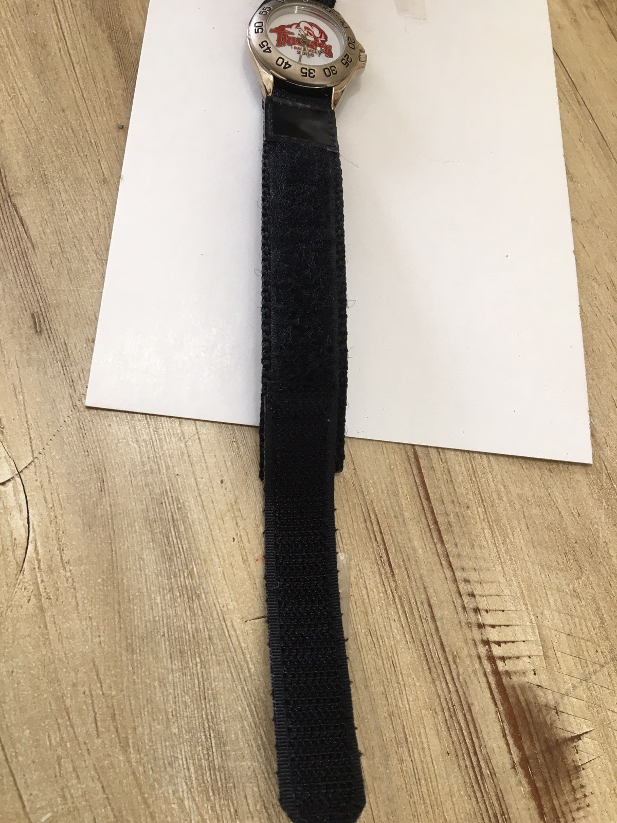 Youth Hook & Loop Band “Baseball” Logo Stainless Back Metal Bezel