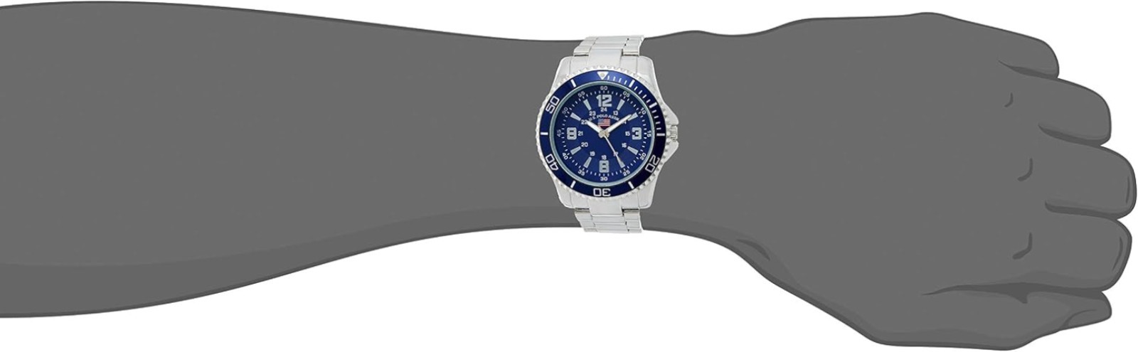 Versatile U.S. Polo Assn. Men’s Watch – Adjustable Steel Bracelet with Blue Dial