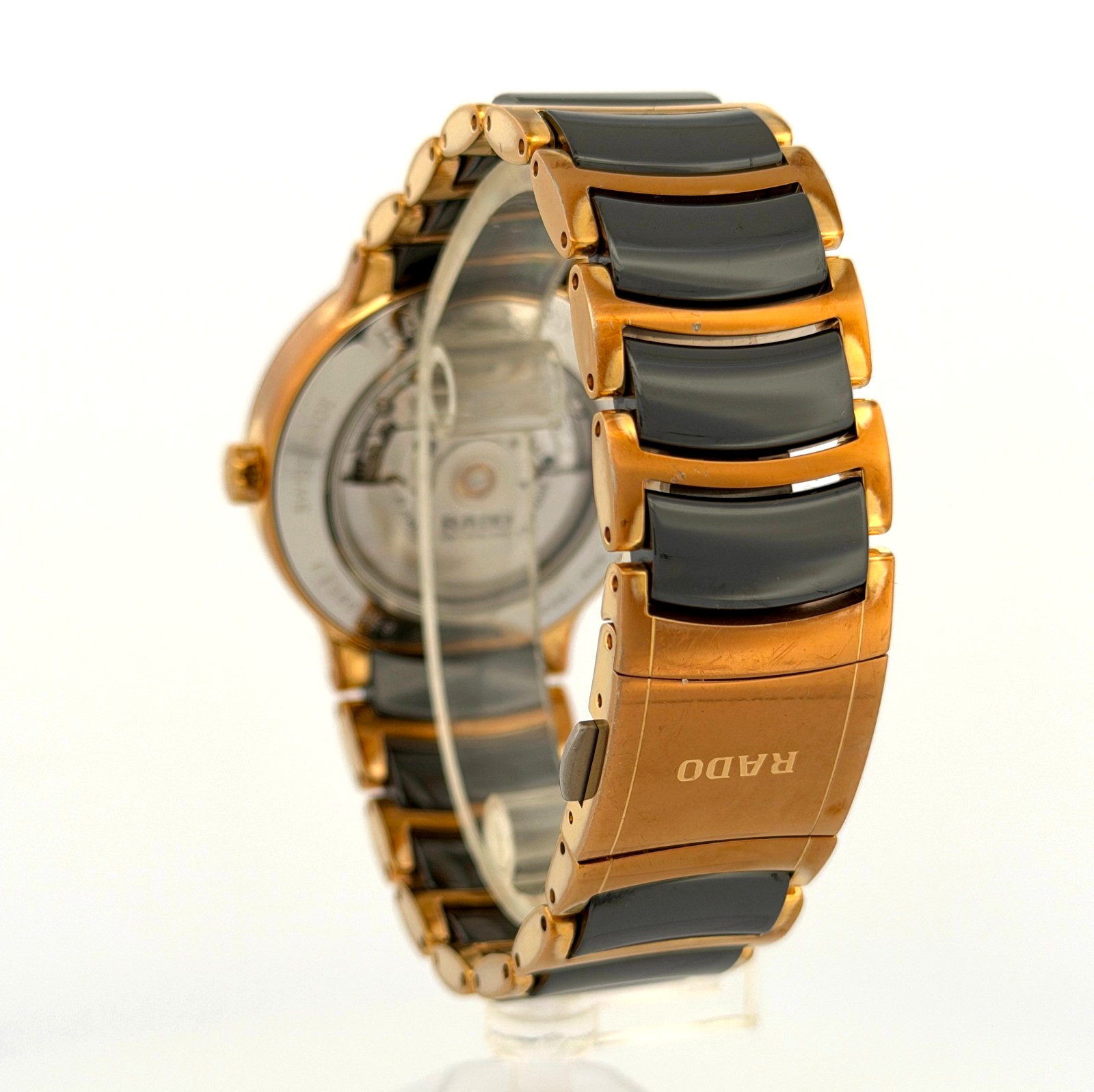 Rado Centrix Automatic 38mm Gold Tone Stainless Steel Ceramic Mens Watch