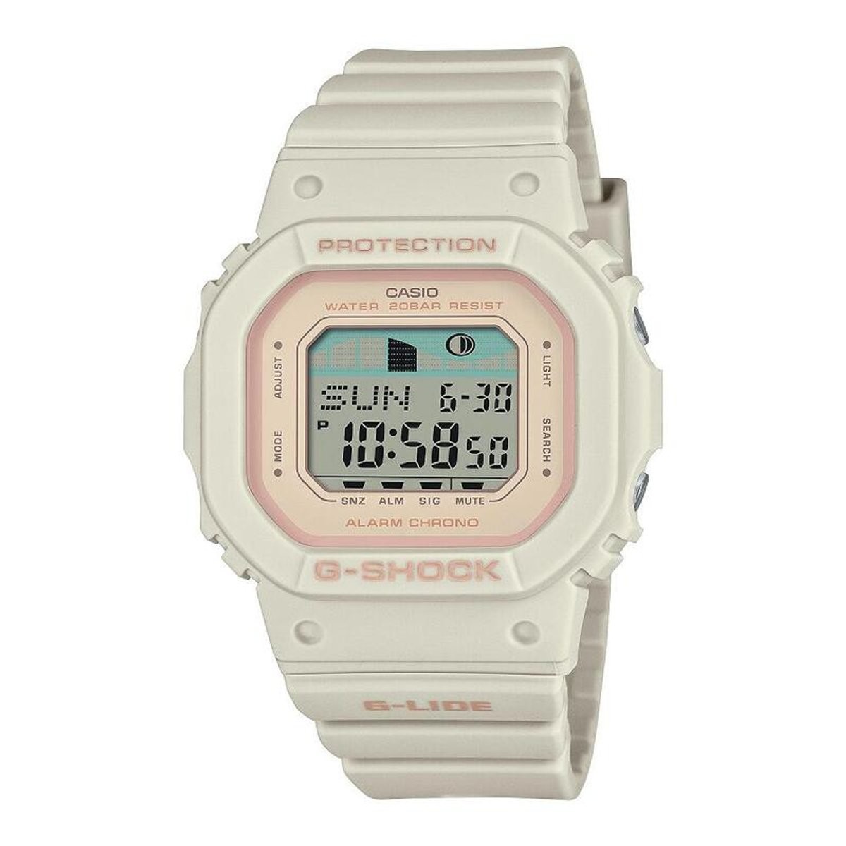 CASIO G-SHOCK GLX-S5600-7JF G-LIDE Tide Graph Digital Watch Beige 40.5mm