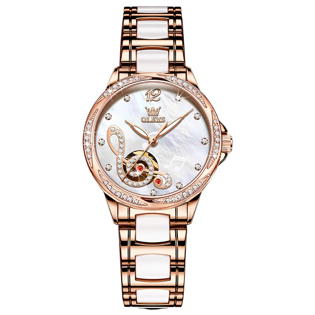OLEVS Waterproof Luminous Diamonds Dials Automatic Mechanical Watch Women’s