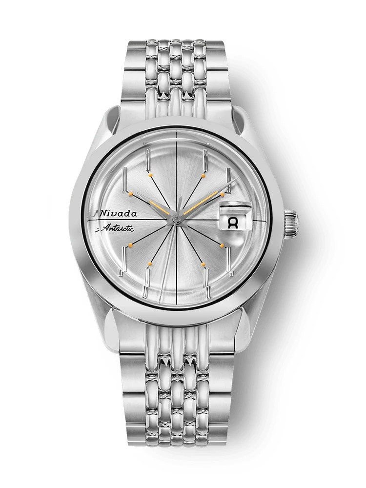 Nivada Grenchen Antarctic Spider 39mm Automatic NEW Swiss Made Art Deco Desgin