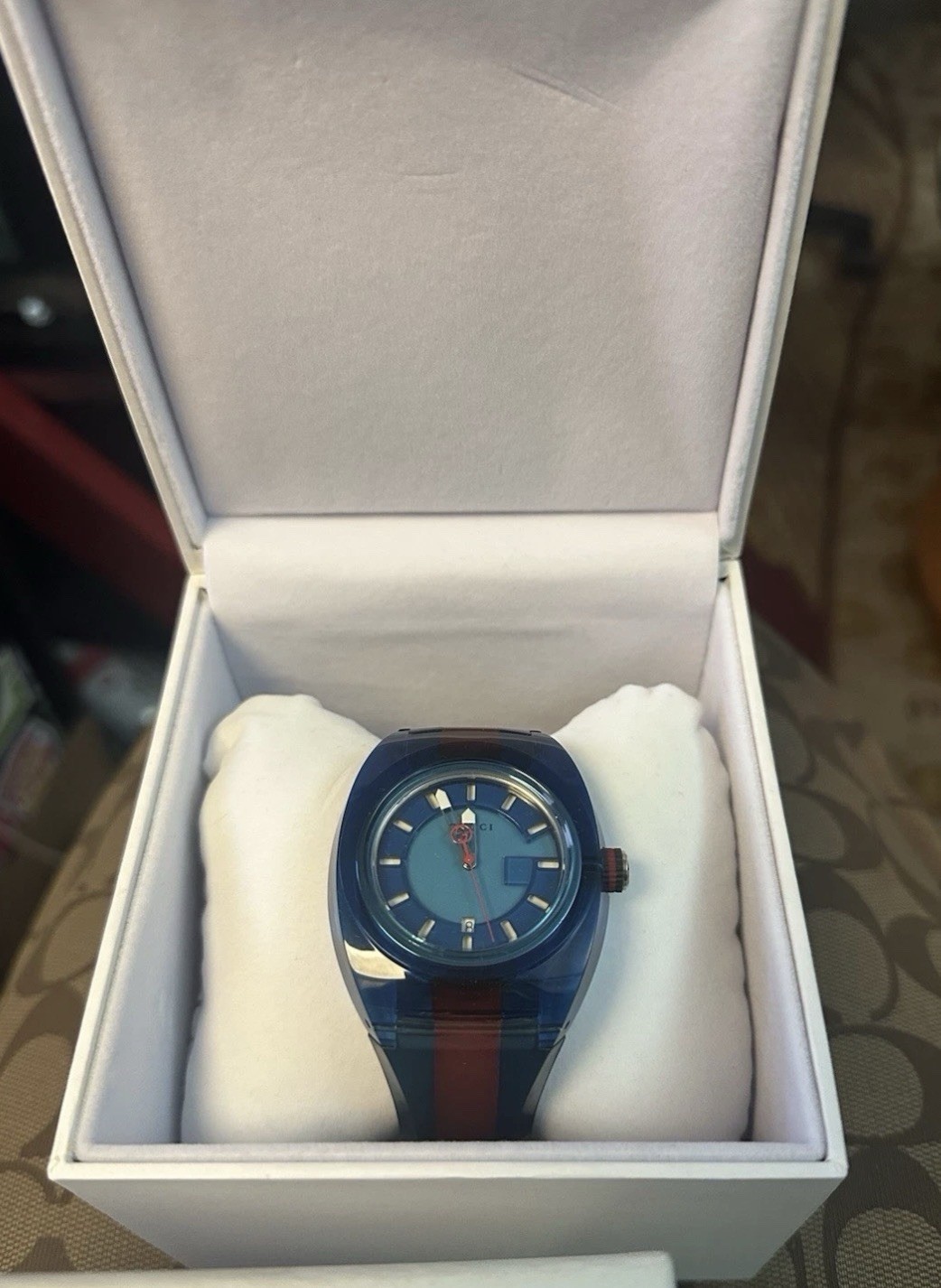 Gucci Men’s Sync XL Blue Dial Two Tone Swiss Quartz Watch – YYA82052