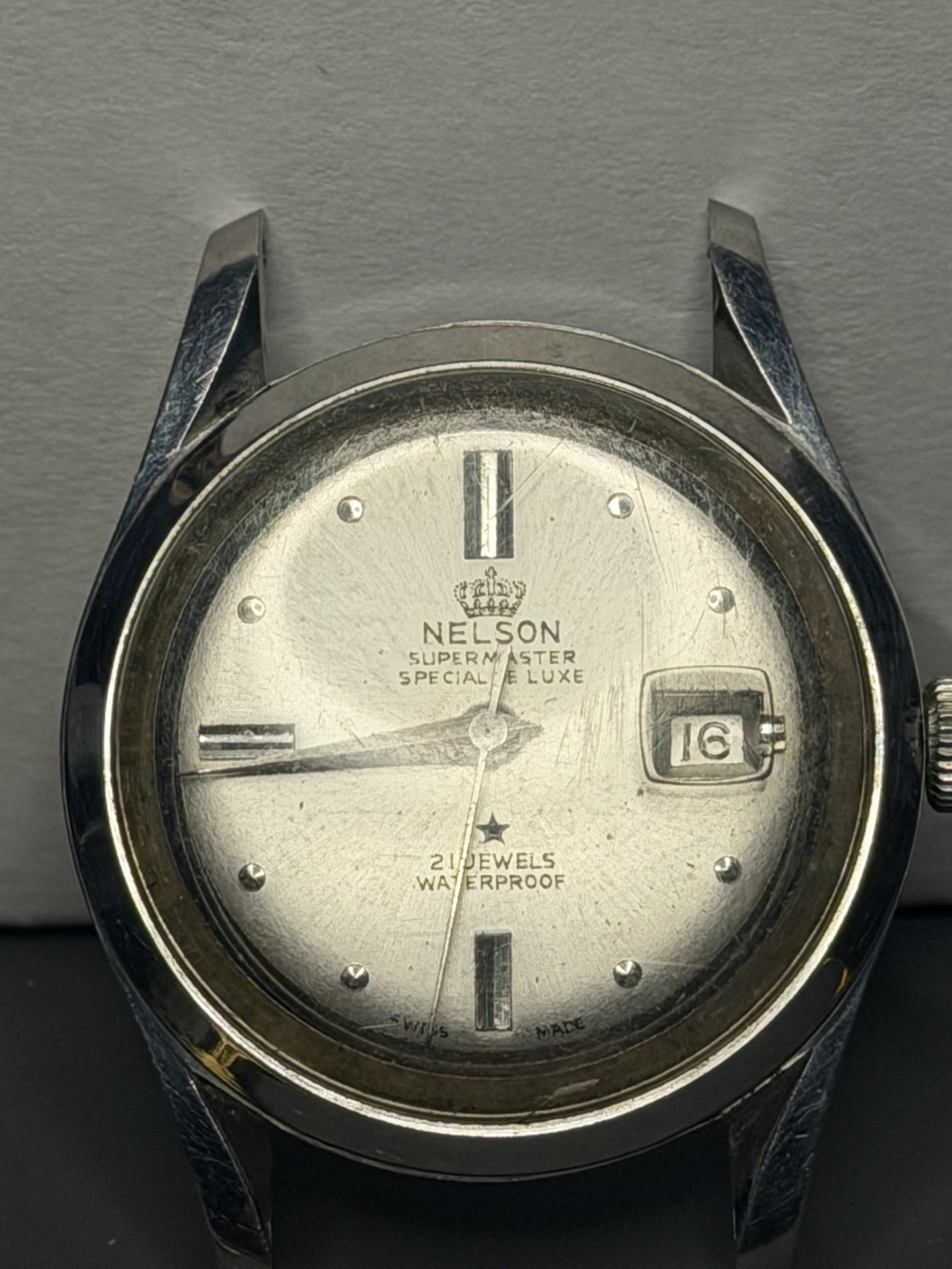 Nelson Supermaster Special De Luxe, 21 Jewels Mechanical Manual Wind.