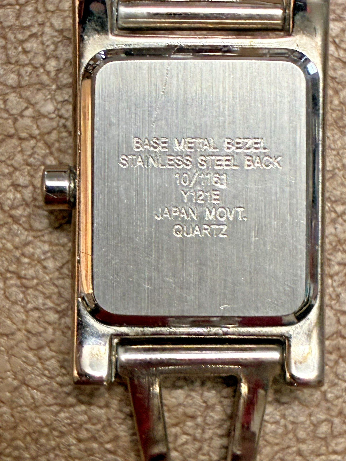 Anne Klein Silver Tone Rectangular Watch Bracelet Fold Over Clasp – WORKS – MINT