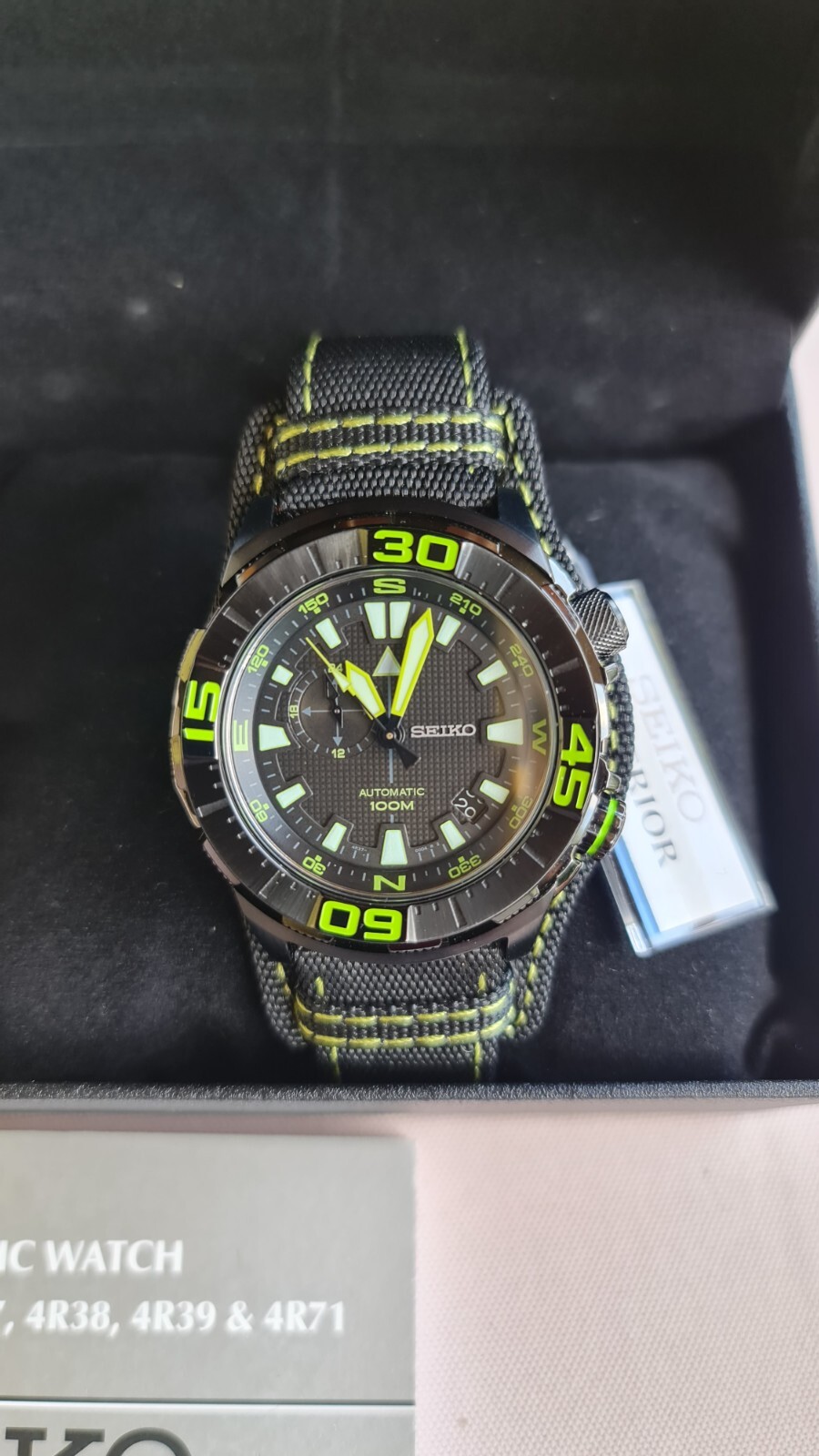 SEIKO SUPERIOR SSA059K1 Automatic Watch Canvas Band LIMITED Hardlex 4R37 Compass