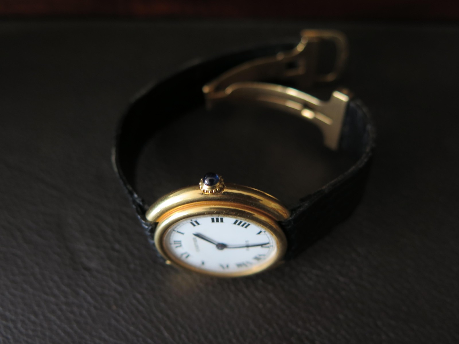 Cartier Paris Vendome Large Automatic Original Deployant Buckle Ca 1970s