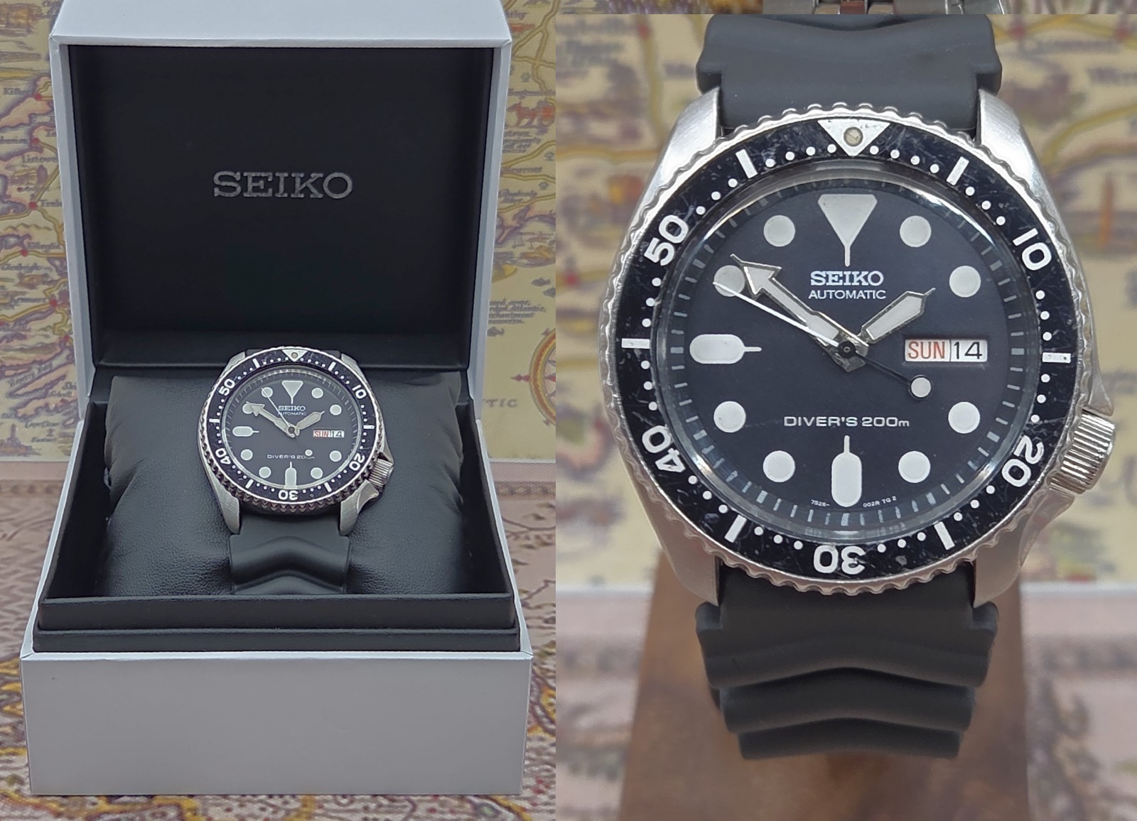 Seiko Automatic Mens Watch SKX007 Scuba Divers 200M 7S26-0020 c.July 1997 BOX