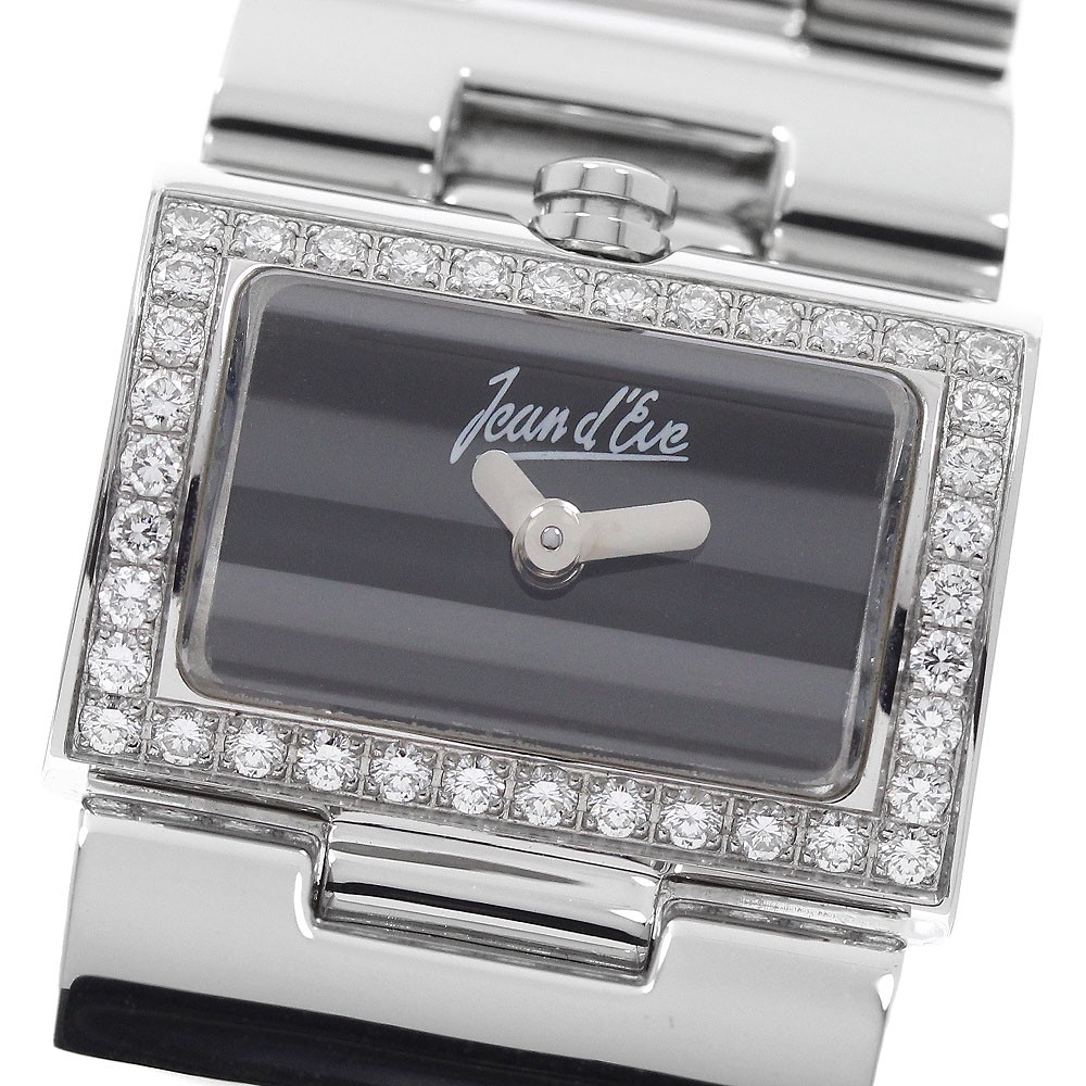 Jean d’Eve Felina Diamond Bezel black Dial Quartz Ladies Watch_957175