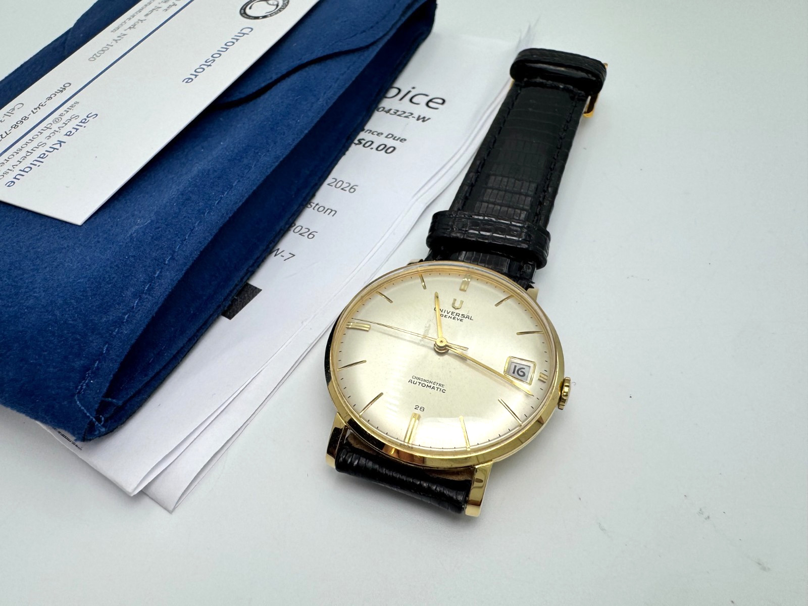 1960s Universal Genève Chronometer Automatic 18K Gold Micro-rotor 218-2