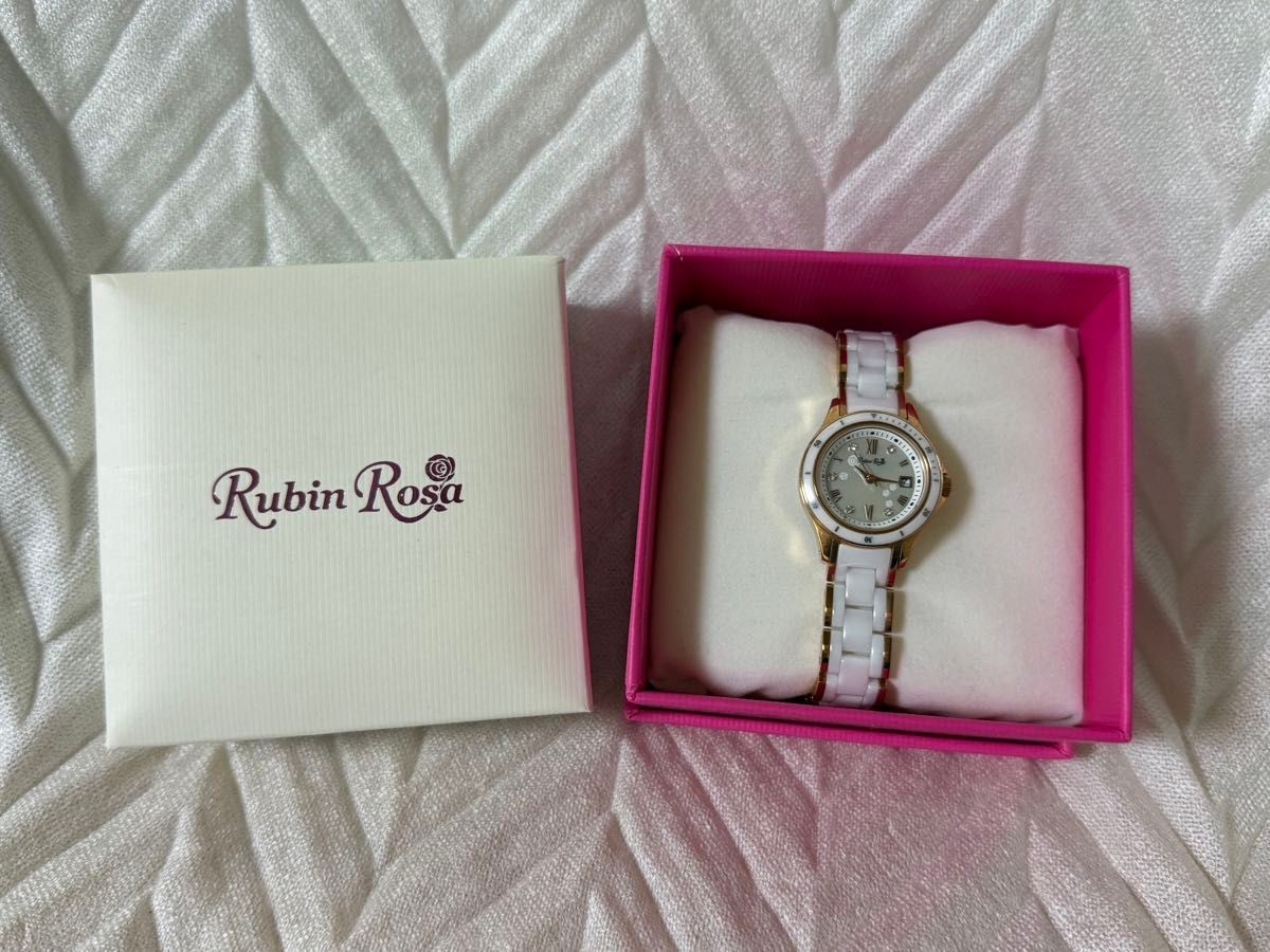 Rubin Rosa ladies wristwatch white gold