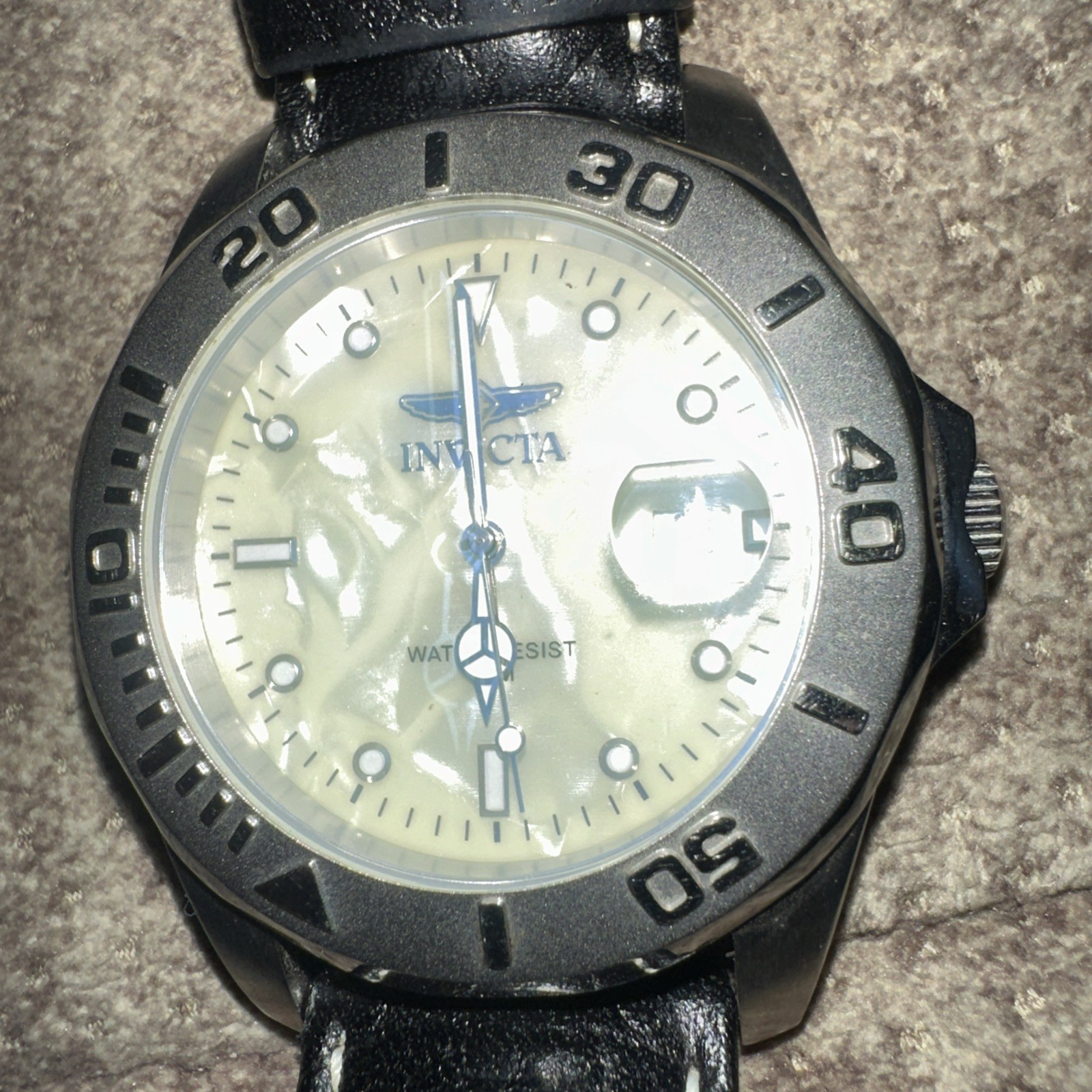 Invicta Diver 0006, 50Meter TRITNITE, Mother of Pearl Flame Fusion, New Battery