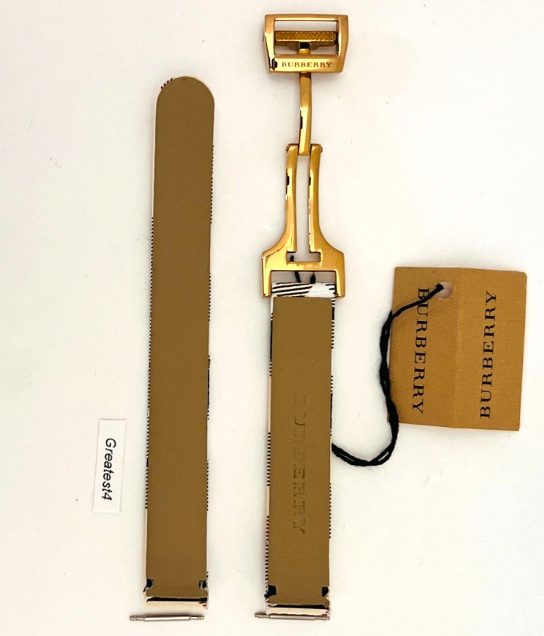 Brand New Burberry Replacement Strap for BU9509 Multi-Colored with Buckle 14 mm