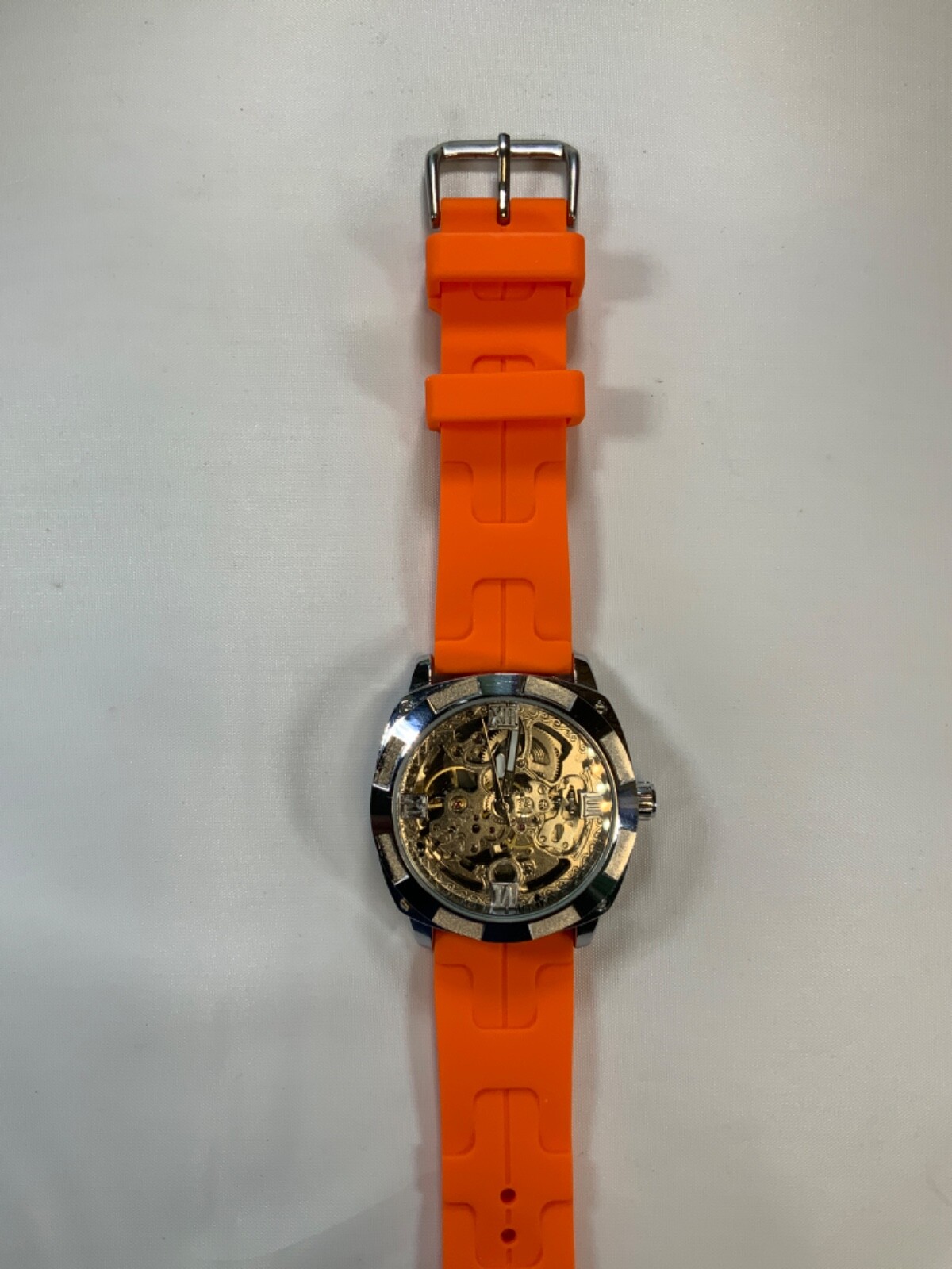 Forsining mens automatic skeleton style watch with band style and color options