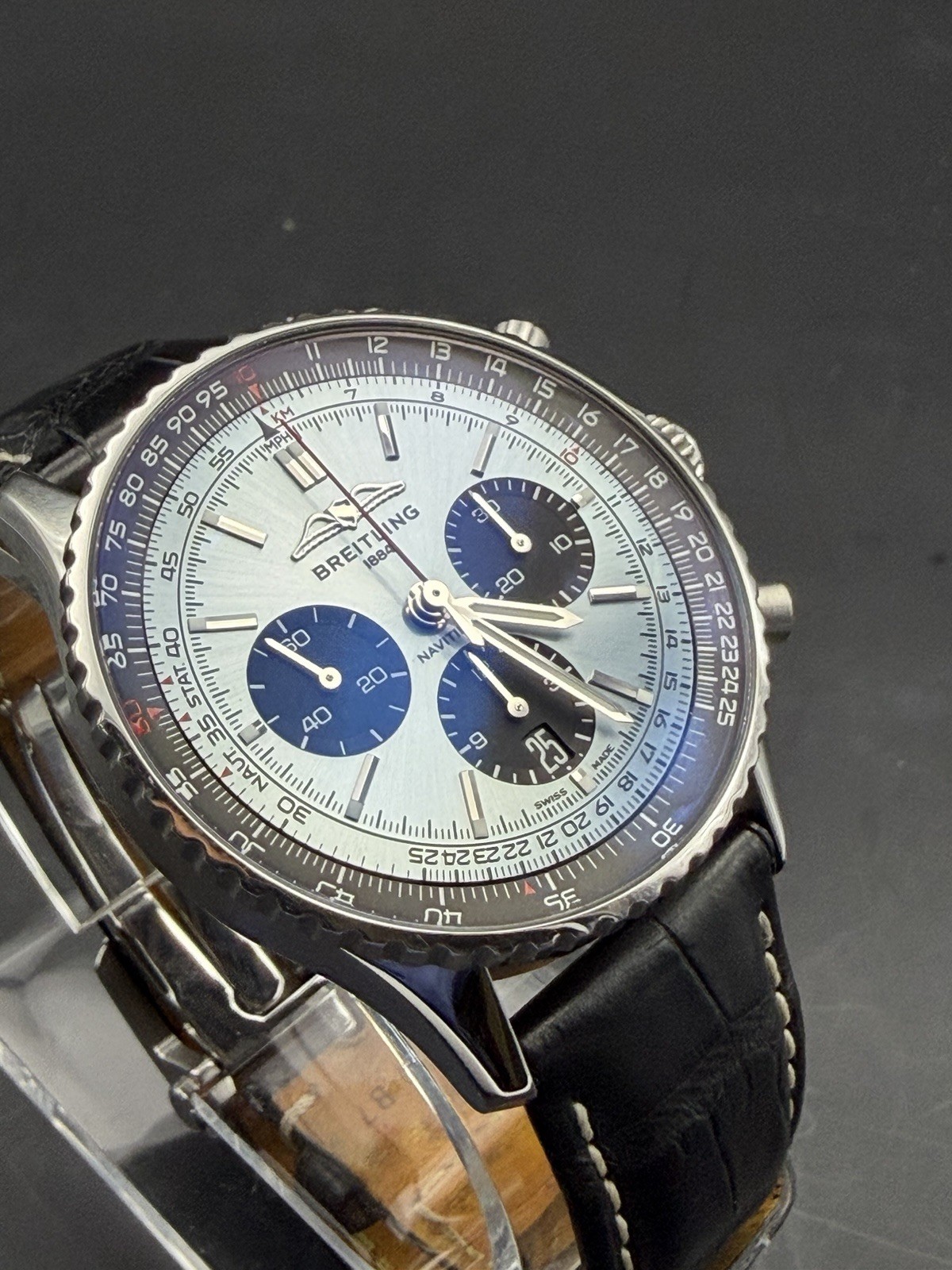 Breitling Navitimer B01 Chronograph 43mm AB0138241C1P1 Ice Blue Dial Warranty