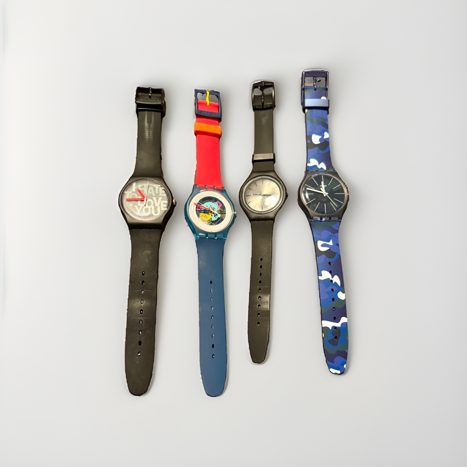 Swatch Watch Lot Of 4 great condition! Cool designs!