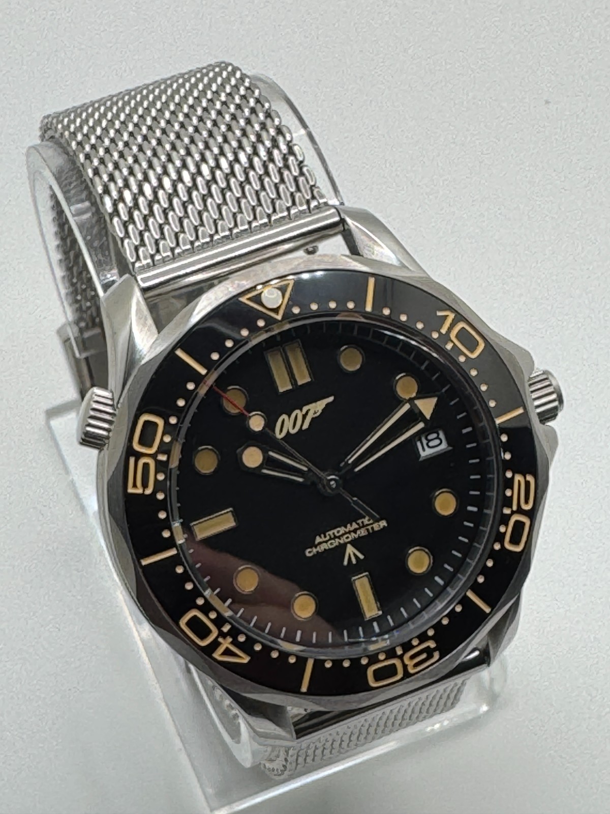 Black Diver Watch NH35 “No Time to Die” Auto 40mm Sapphire 100M Stainless Steel