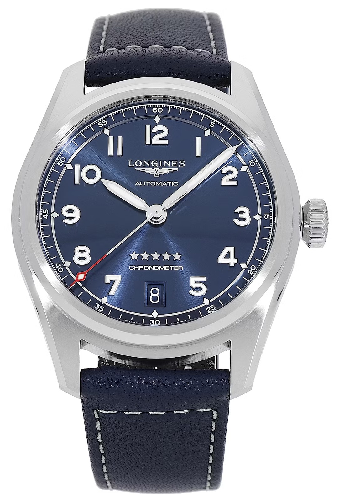 Longines Spirit Automatic COSC Blue Dial Blue Leather Unisex Watch L3.410.4.93.0