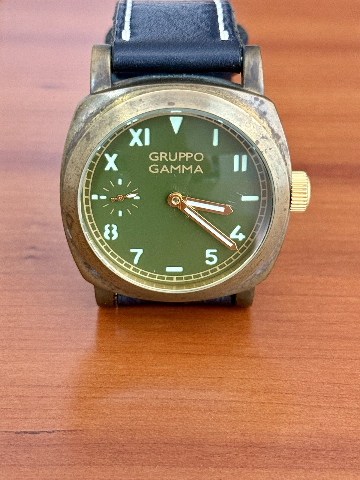 Gruppo Gamma Rare Brass Green California Dial Mens Dive Watch Brevettato