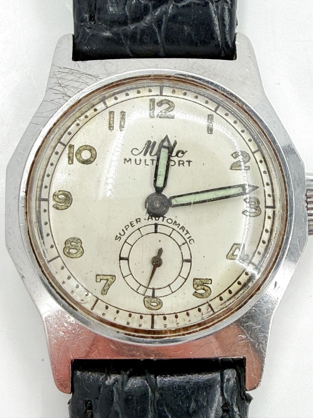 Vintage Mido Multifort Super Automatic Stainless Steel Watch Runs