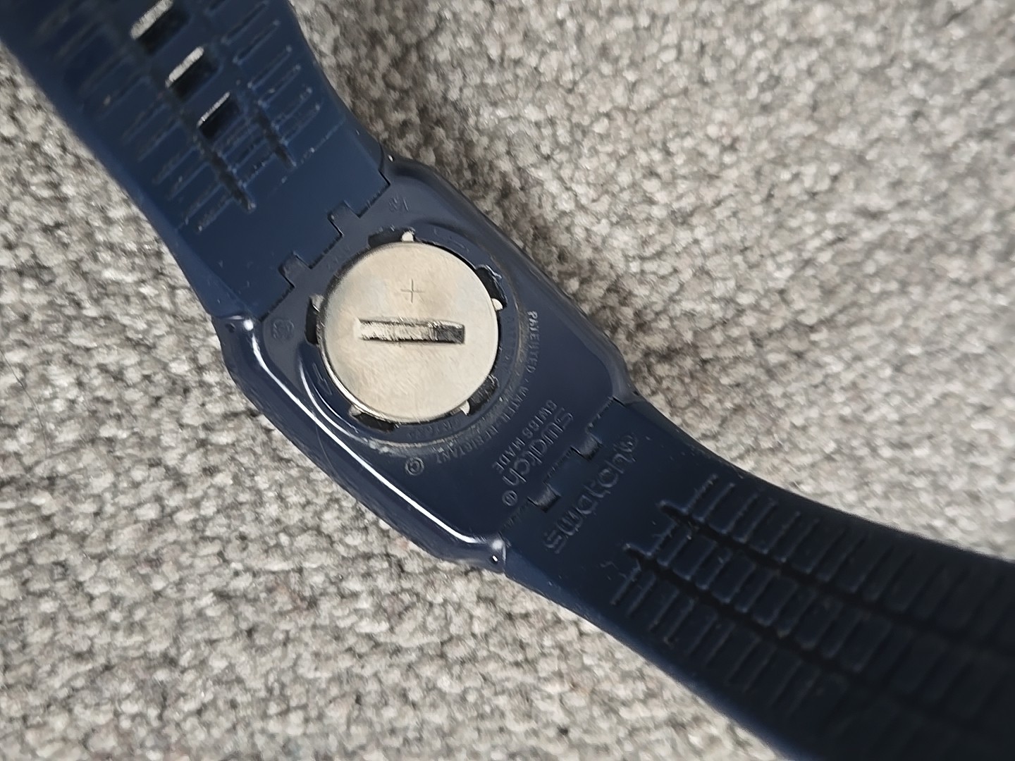 Swatch Touch DARK BLUE Black Dial Navy Blue Silicone Digital Watch *for Parts*