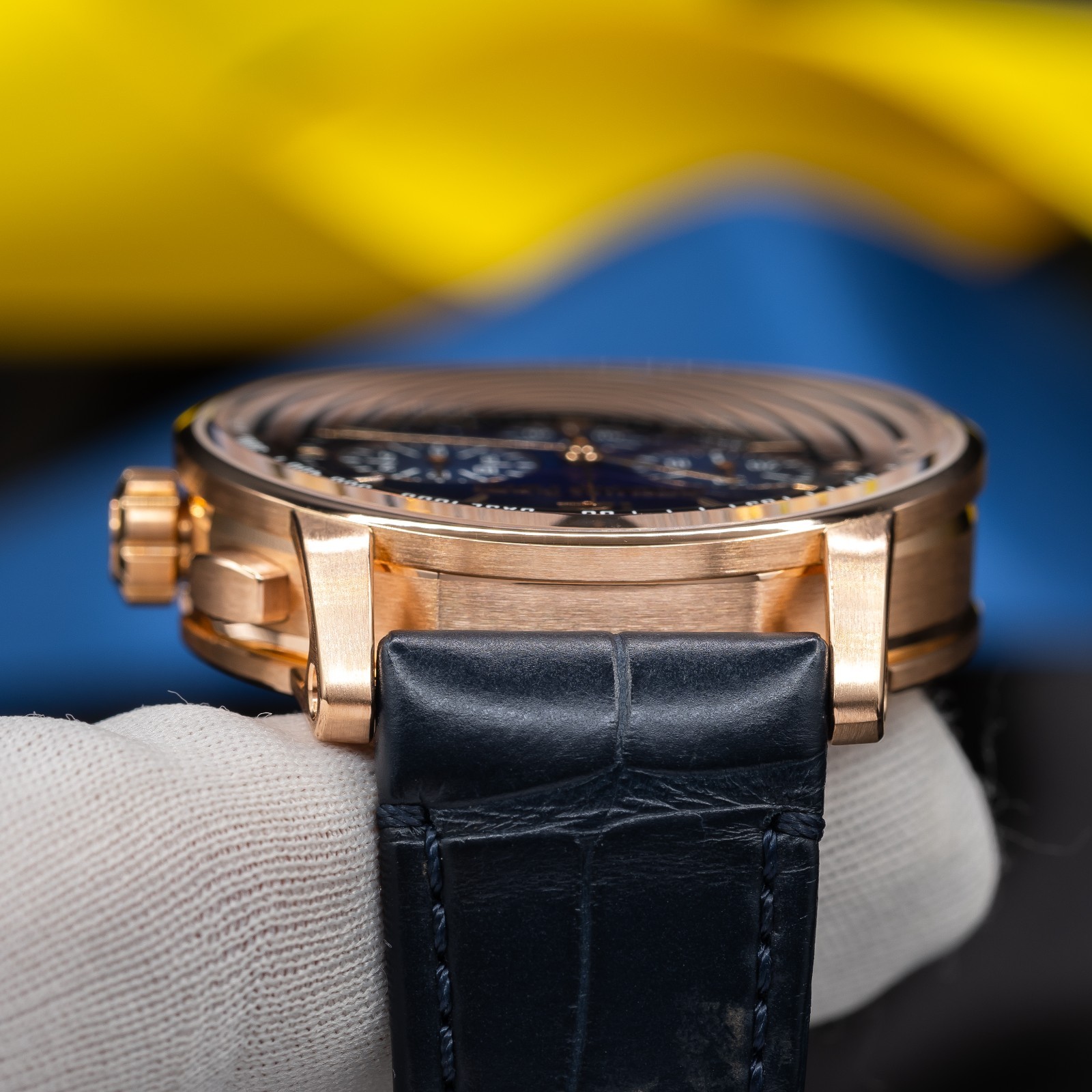 Audemars Piguet Code 11.59 18K Rose Gold Chronograph Blue Men’s Watch 26393OR
