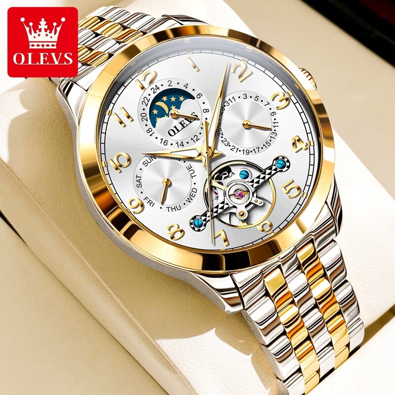 OLEVS Automatic Mechanical Waterproof Luxury Watch Date Men’s Wristwatch