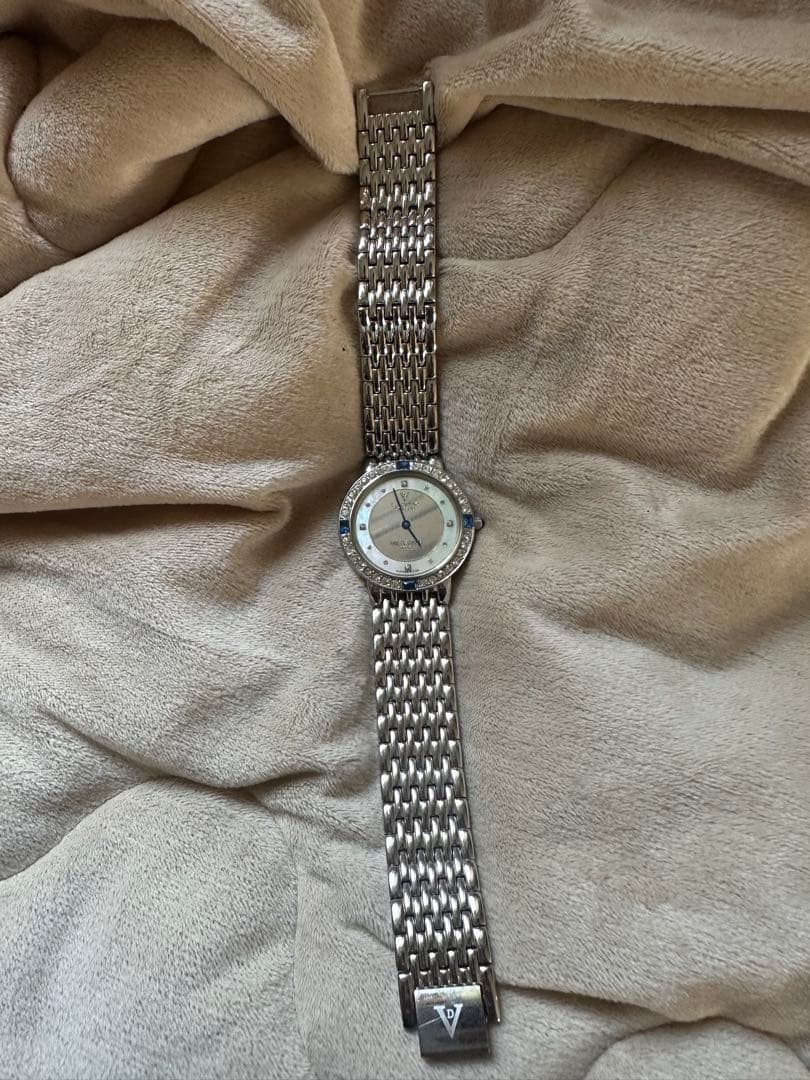 Valentino Garavani Men’s Silver Steel Watch with Diamond & Blue Stone {80}