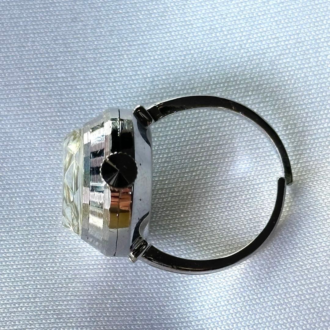 Rare Seiko Hand Wound Ring Watch Silver Dial Free Size Operational From Japan