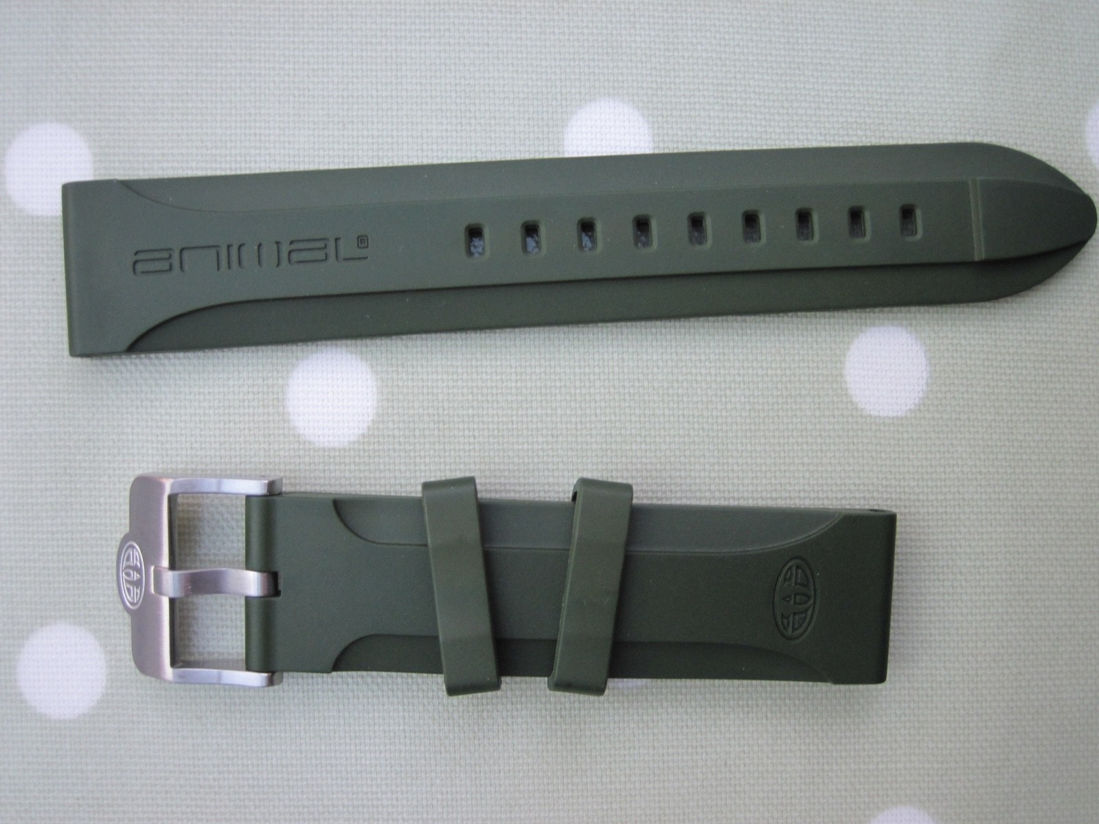 ANIMAL WATCH STRAP DARK GREEN SILICONE FOR Z42 OR T44 MODELS OR ANY 20MM LUGS