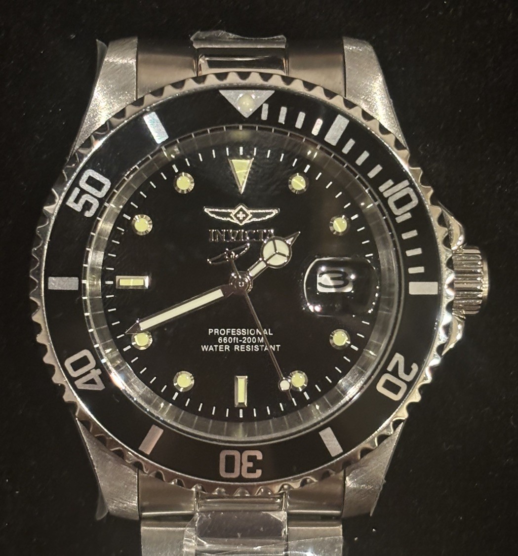 Invicta Pro Diver Night Glow Tritnite 200M Quartz Watch 50852 Flame Fusion