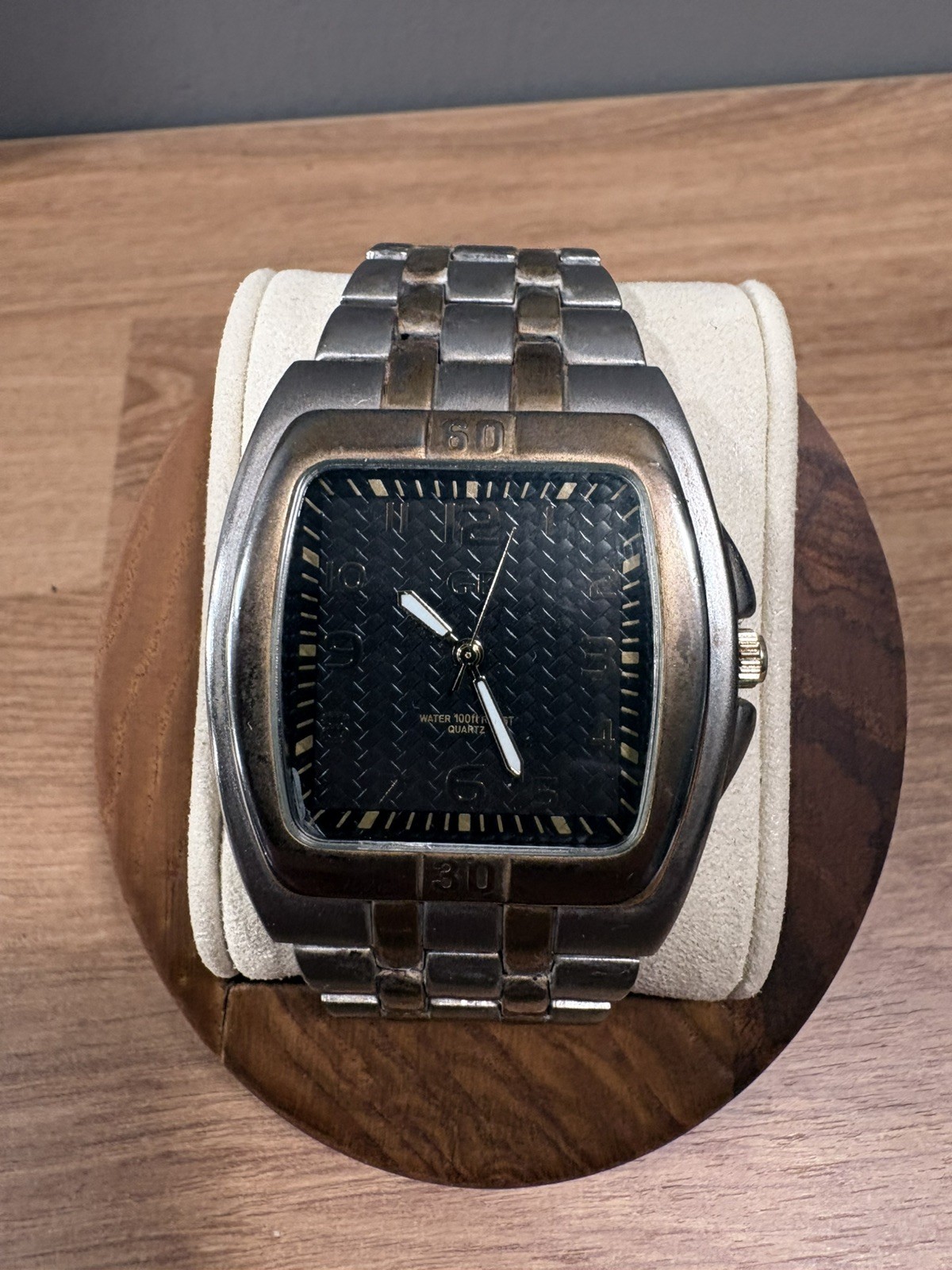 George Foreman GFM05 Quartz Watch Working Textured Dial Gunmetal Tone