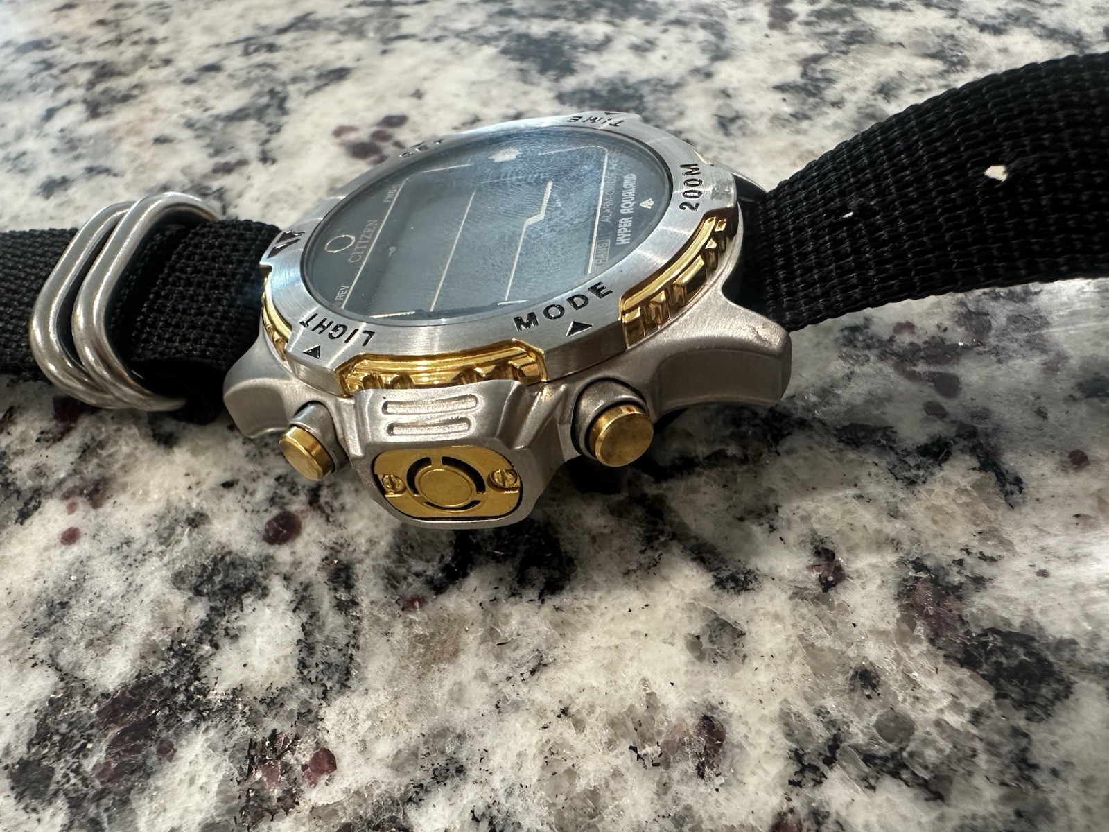 Vintage Citizen Promaster Hyper Aqualand Diver Watch D208-089839 Digital As Is