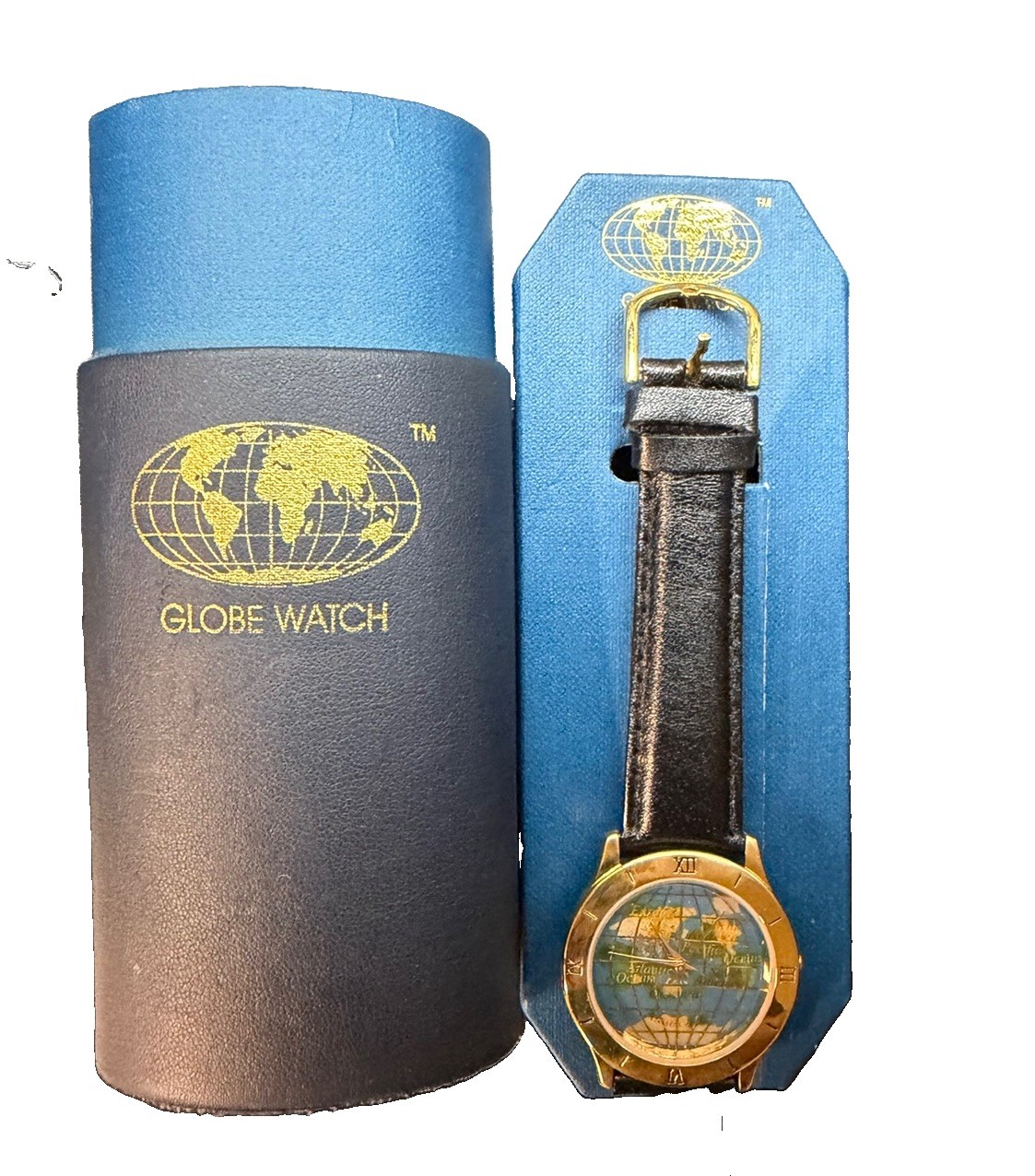 Stunning Globe Watch World Map New Open Box