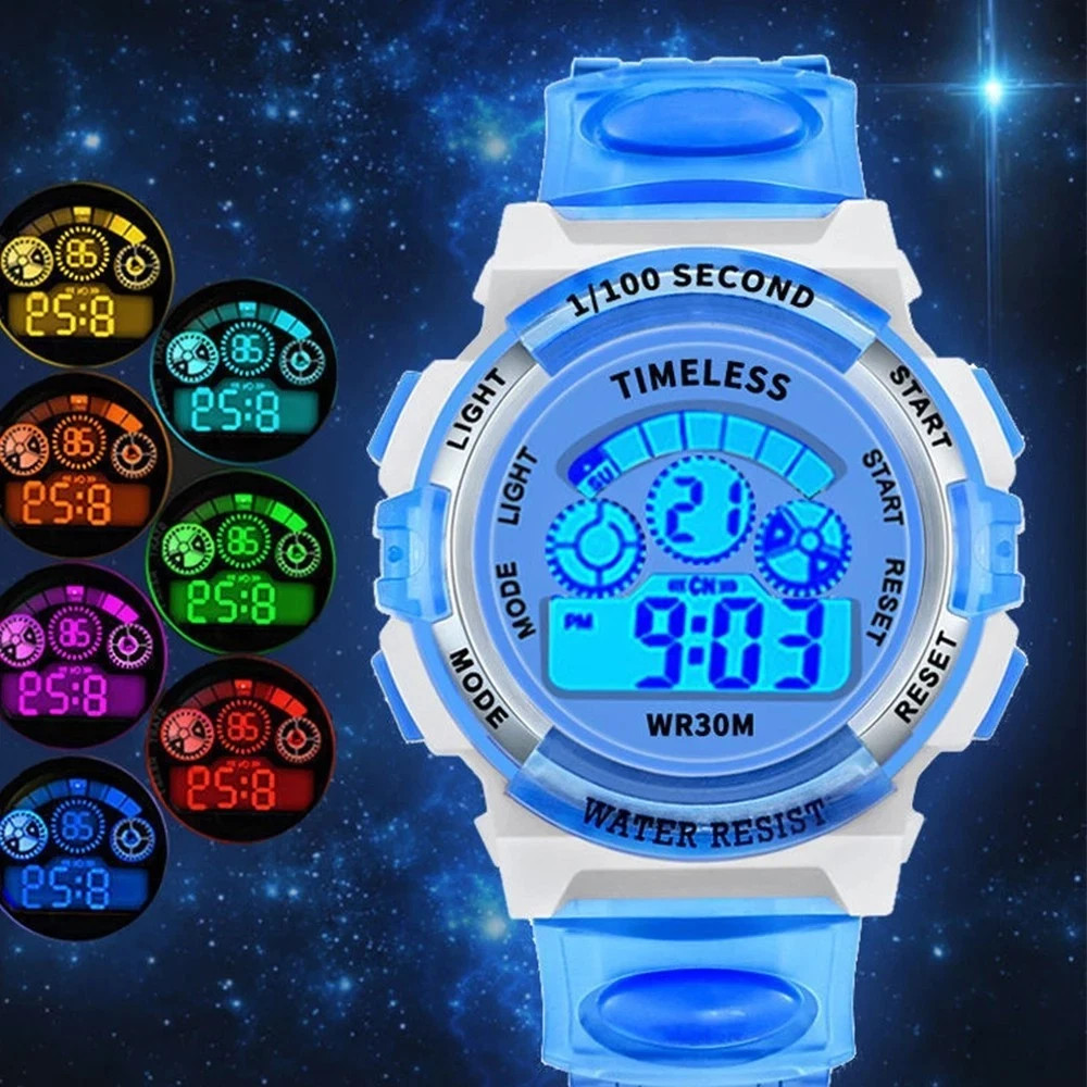 Kids’ Multi-Function Luminous Dial Alarm Watch for Boys & Girls
