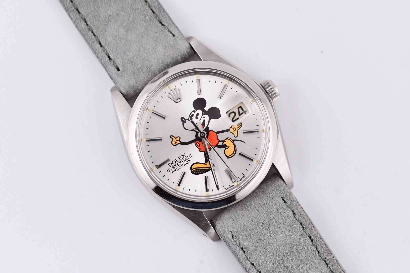 Rolex Oysterdate Precision 6694 Mickey Mouse Dial Manual Winding 1 Year Warranty