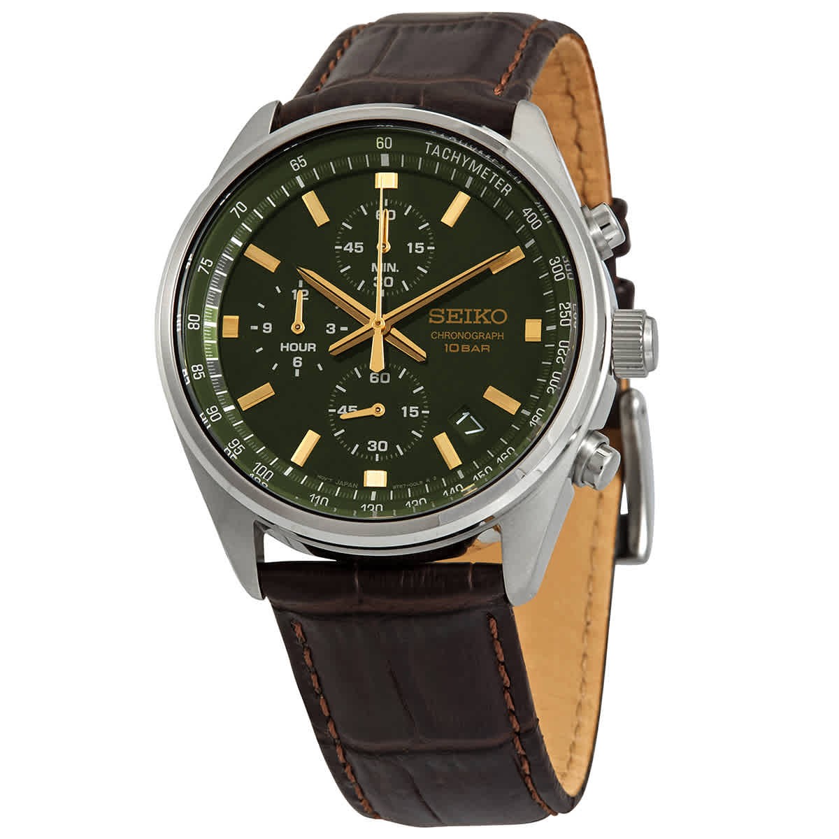 Seiko Chronograph Quartz Green Dial Men’s Watch SSB385