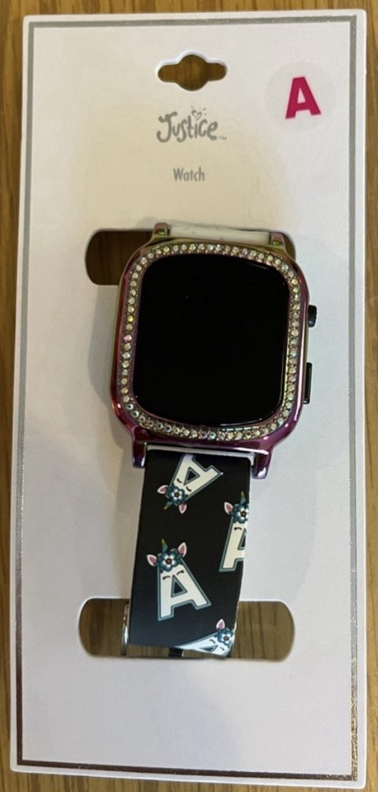 Kids Initial A LCD Justice Watch NWT
