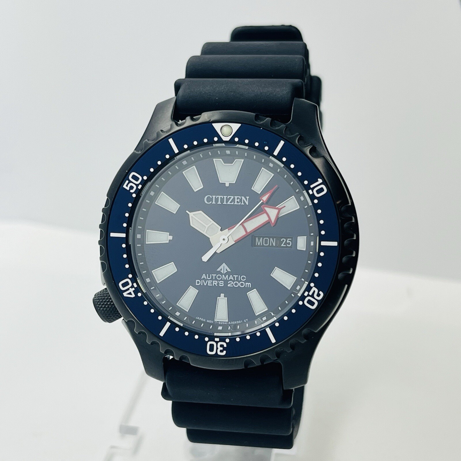 Citizen Promaster Men’s Automatic Diver Black Steel 45mm 20ATM Watch NY0158-09L