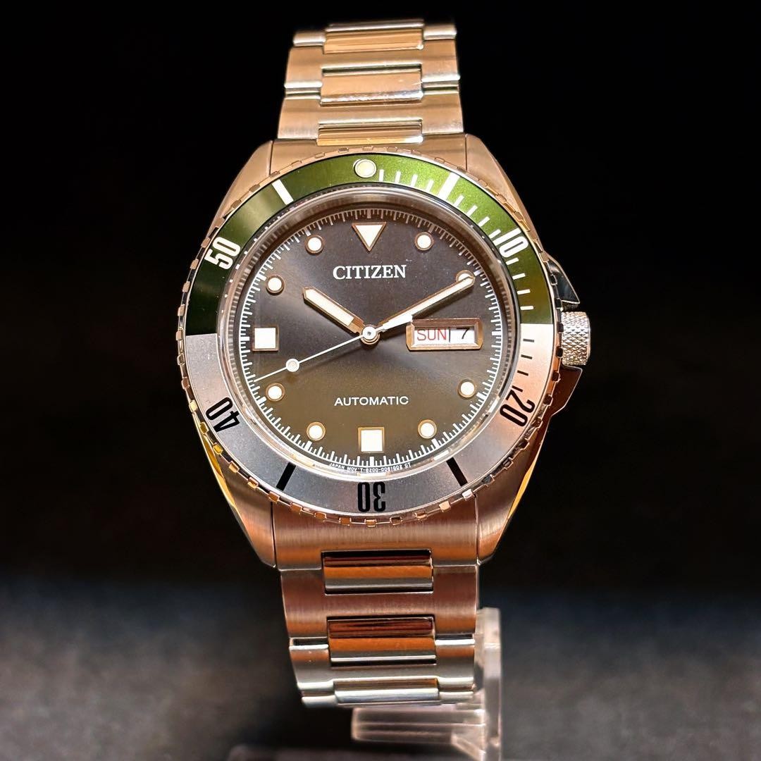 Citizen NH7531-50E Diver Watch Automatic 42mm Green Bezel Black Dial wrist 20cm