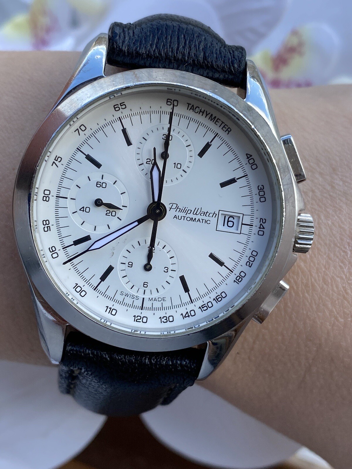 Philip Watch Chronograph Automatic Mens 40mm Swiss Made