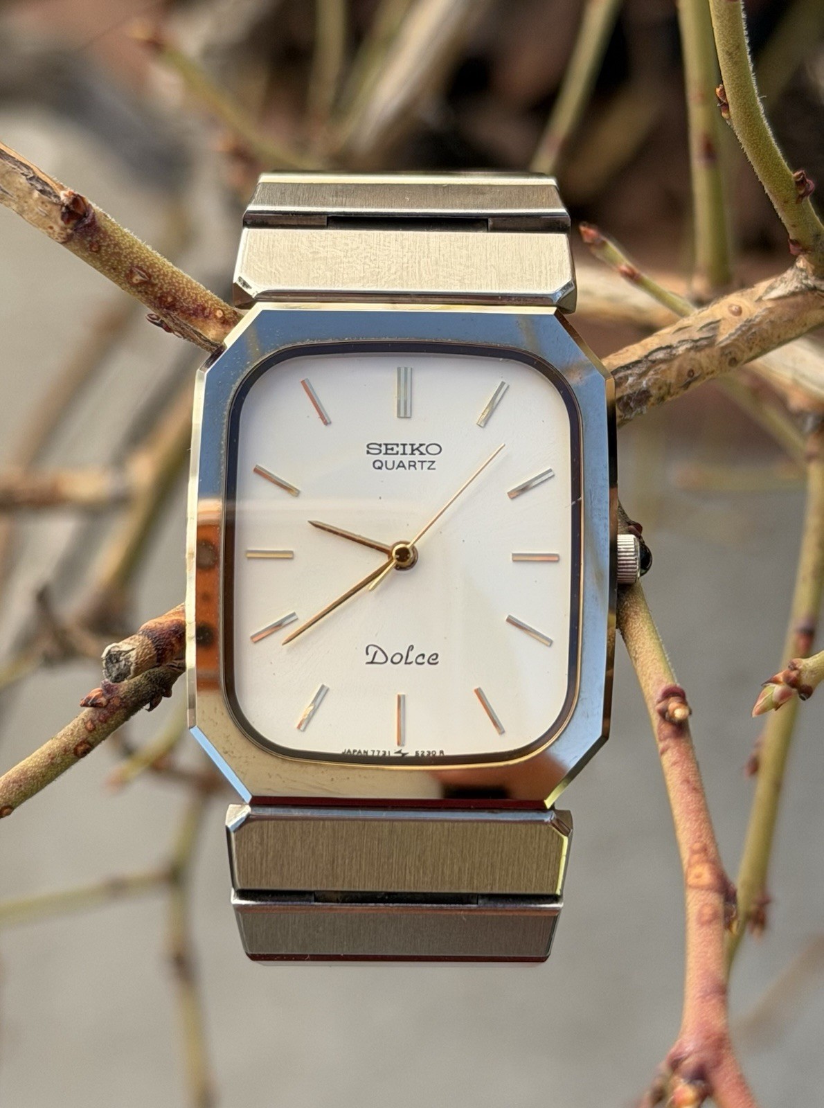 Vtg 1985 Seiko Dolce 7731-5200 Men’s Watch [Near Mint] Tungsten Carbide