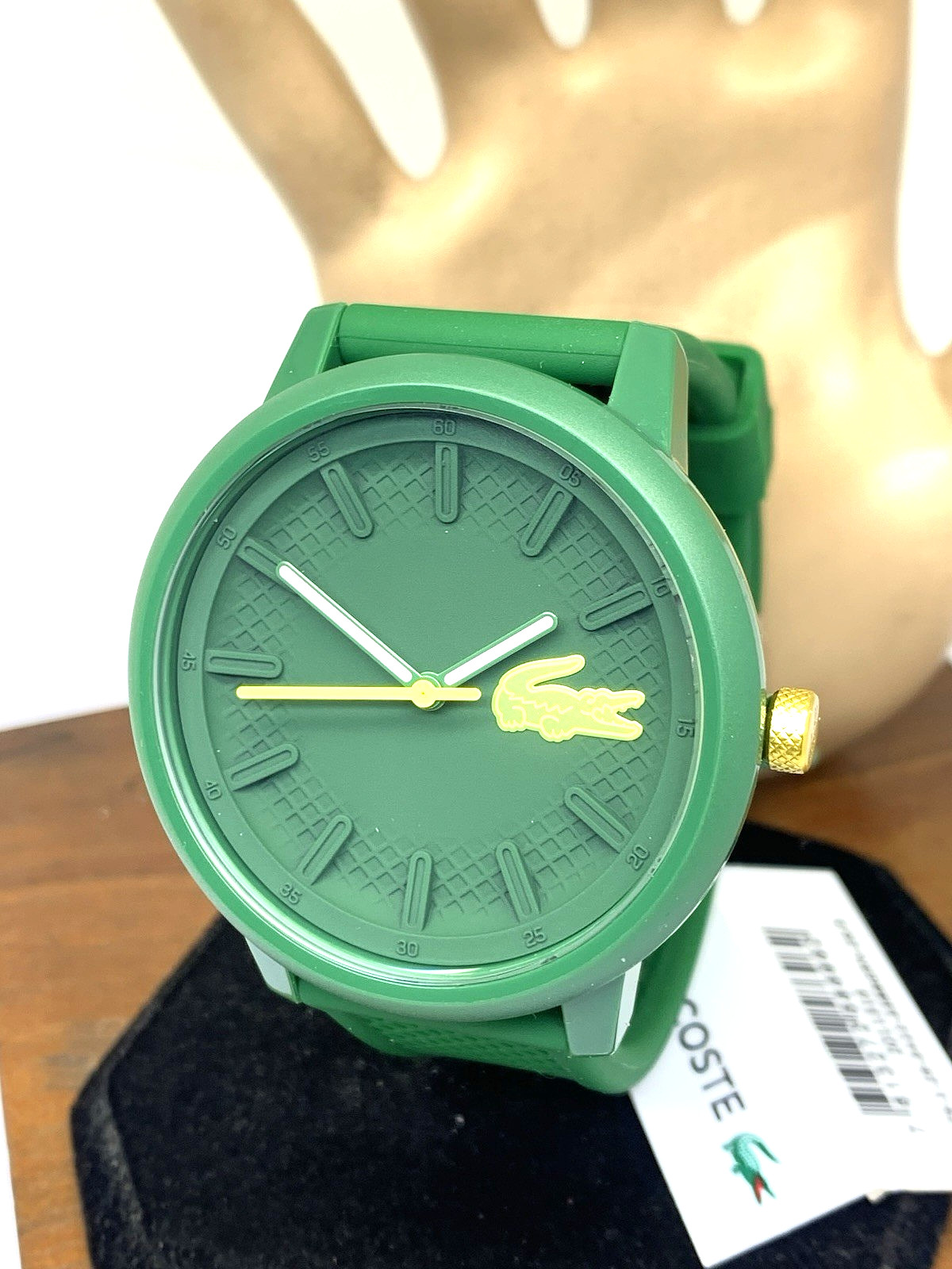 Lacoste Men’s Watch 2011316 Hero 12.12 Quartz Green Dial Rubber Band 48mm