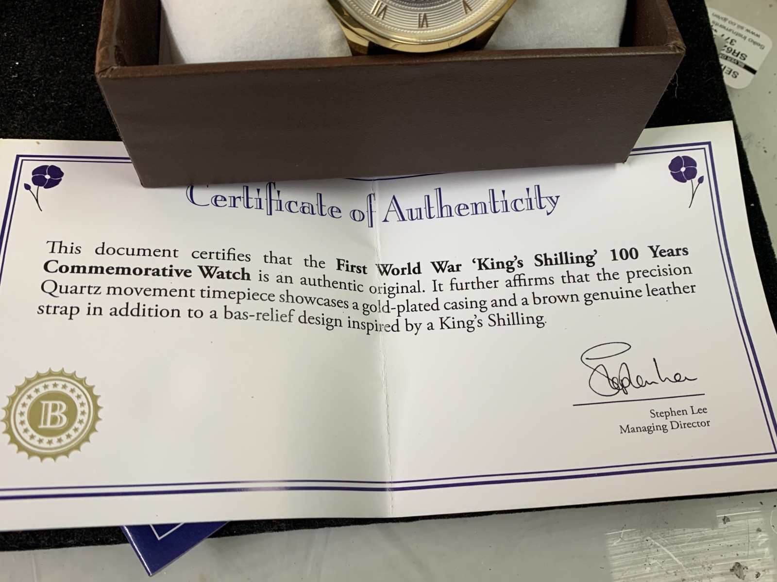 Commemorative King’s Shilling 100th Anniversary Watch By Bradford Exchange