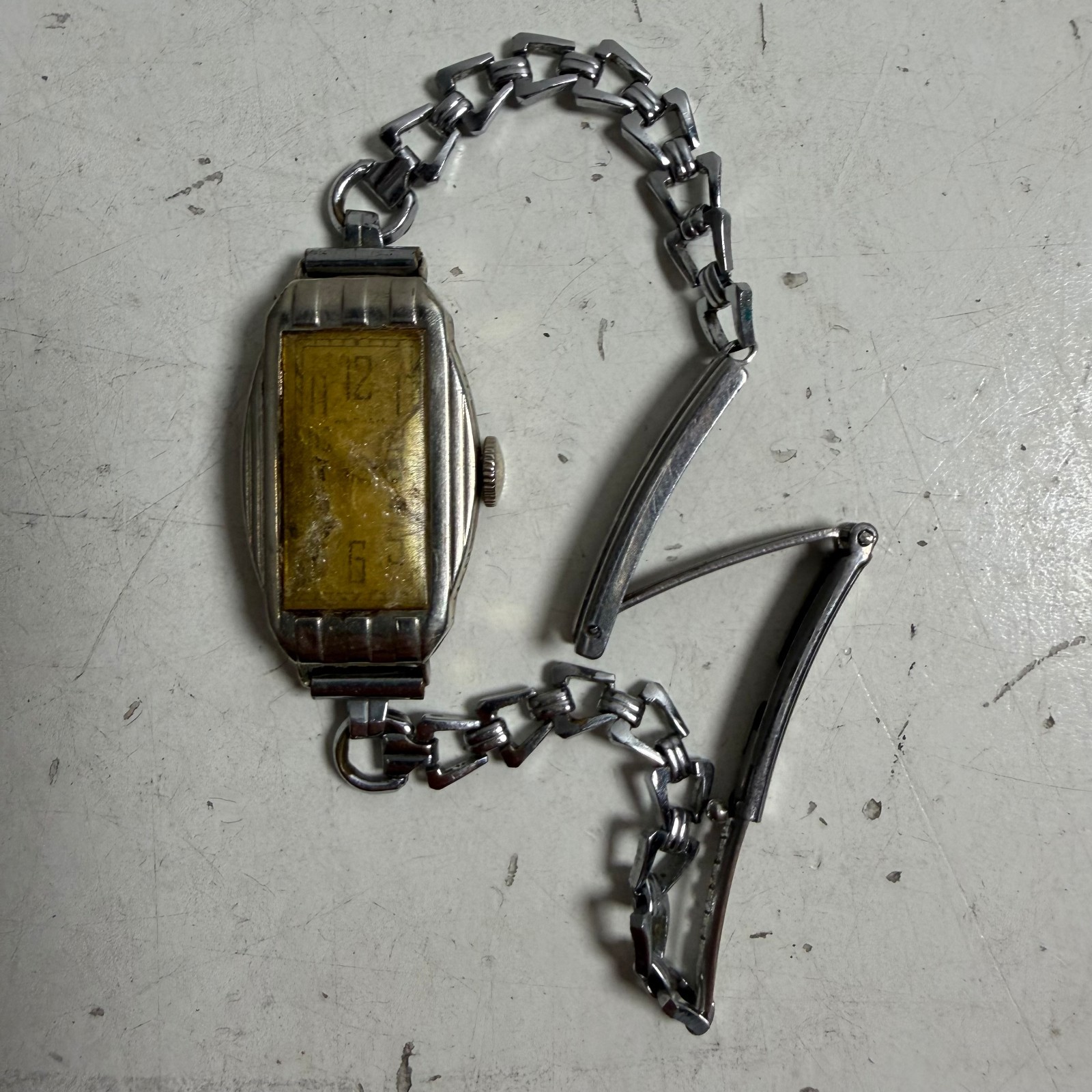 Rare Vintage Waltham Ladies Art Watch 14k gold Filled w/ Original Case -Untested