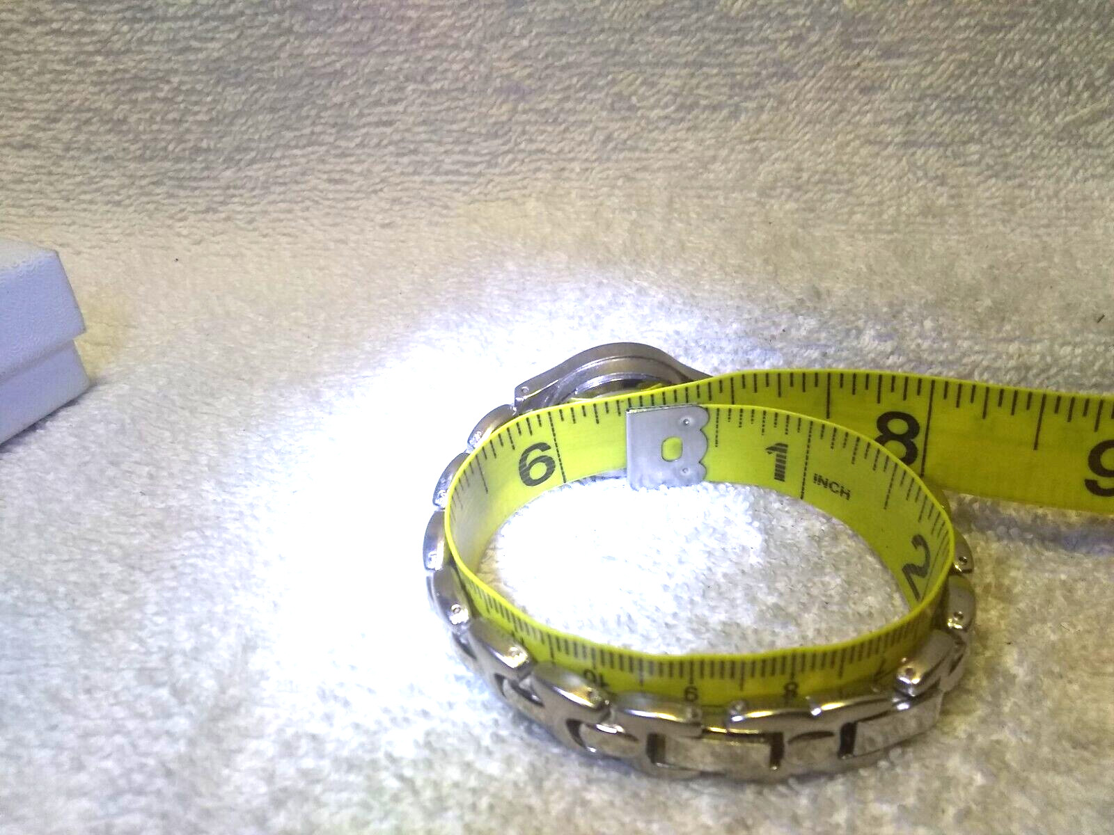 LA Express Quartz Watch Silver Dial Bracelet Band Date Indicator New Bat Works