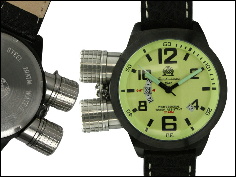 German U-Boot HORIZONTAL Crown ProtectionSWISS GMT T0201