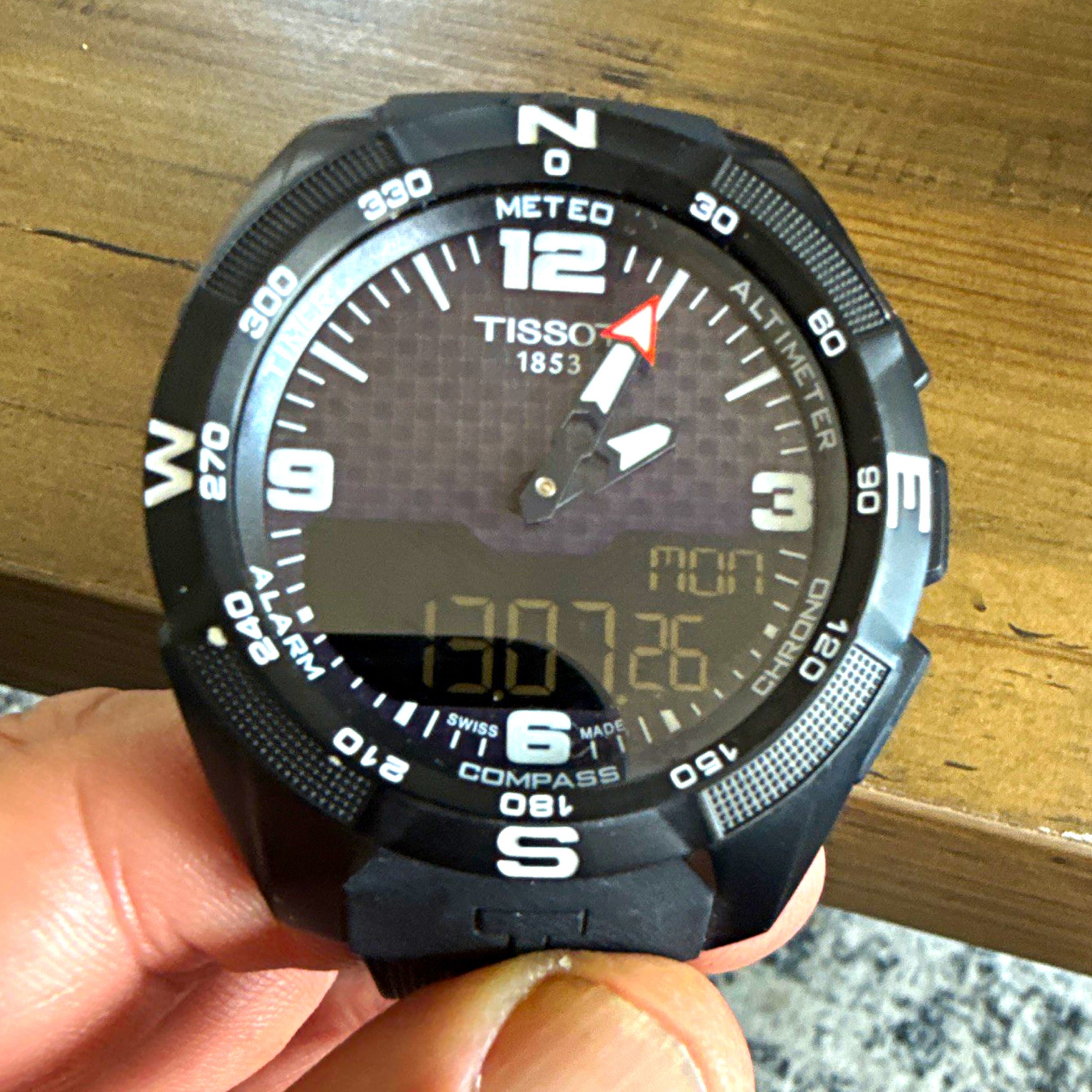 Tissot T-Touch Expert Black Titanium Compass Analog/Digital Quartz 45mm 100m